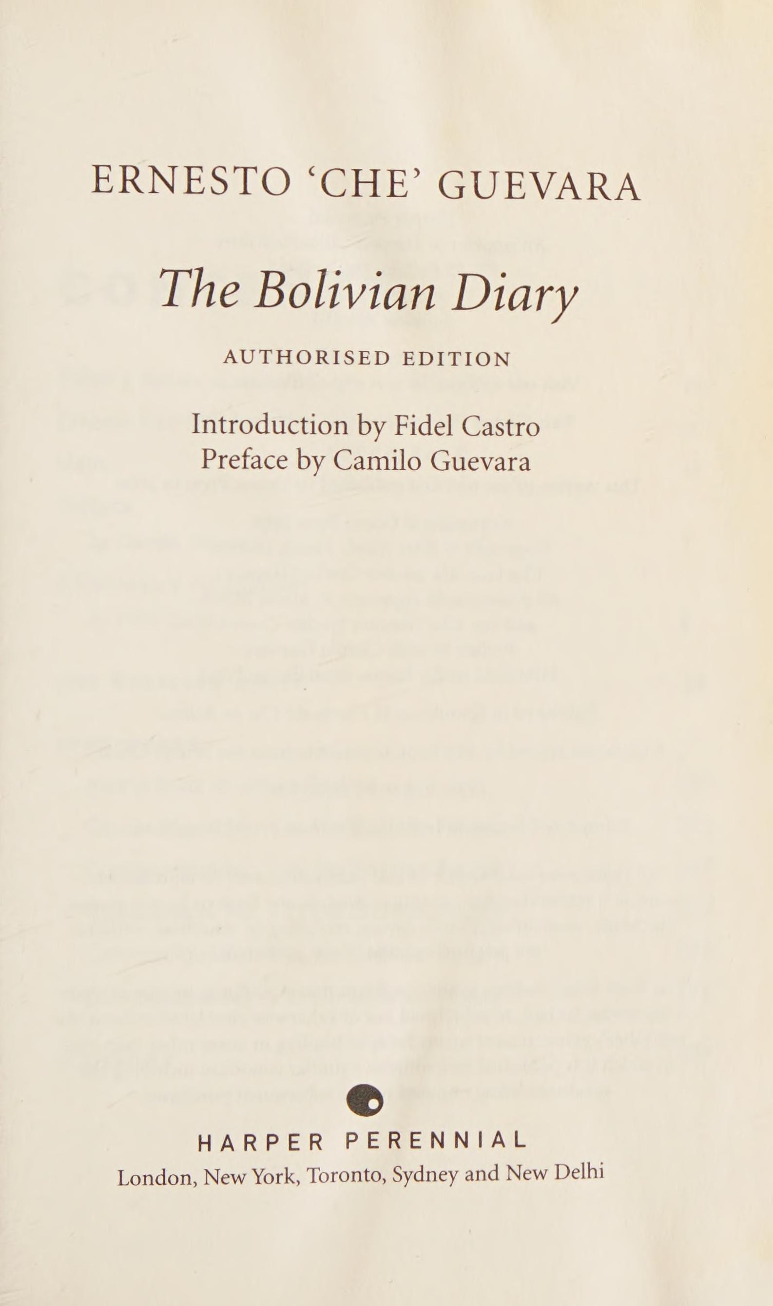 The Bolivian Diary