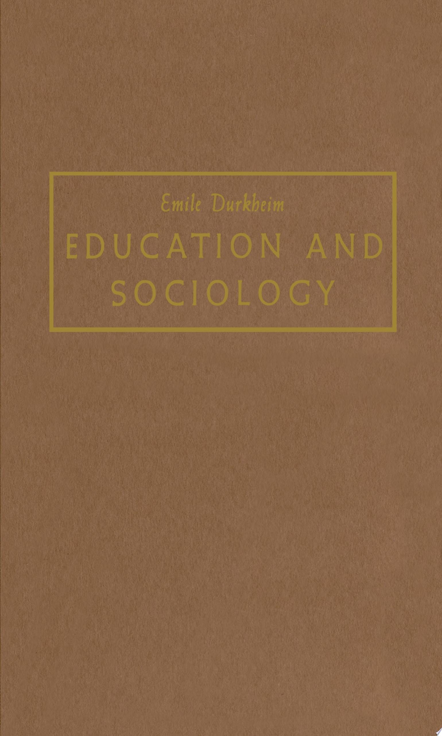 Education and Sociology