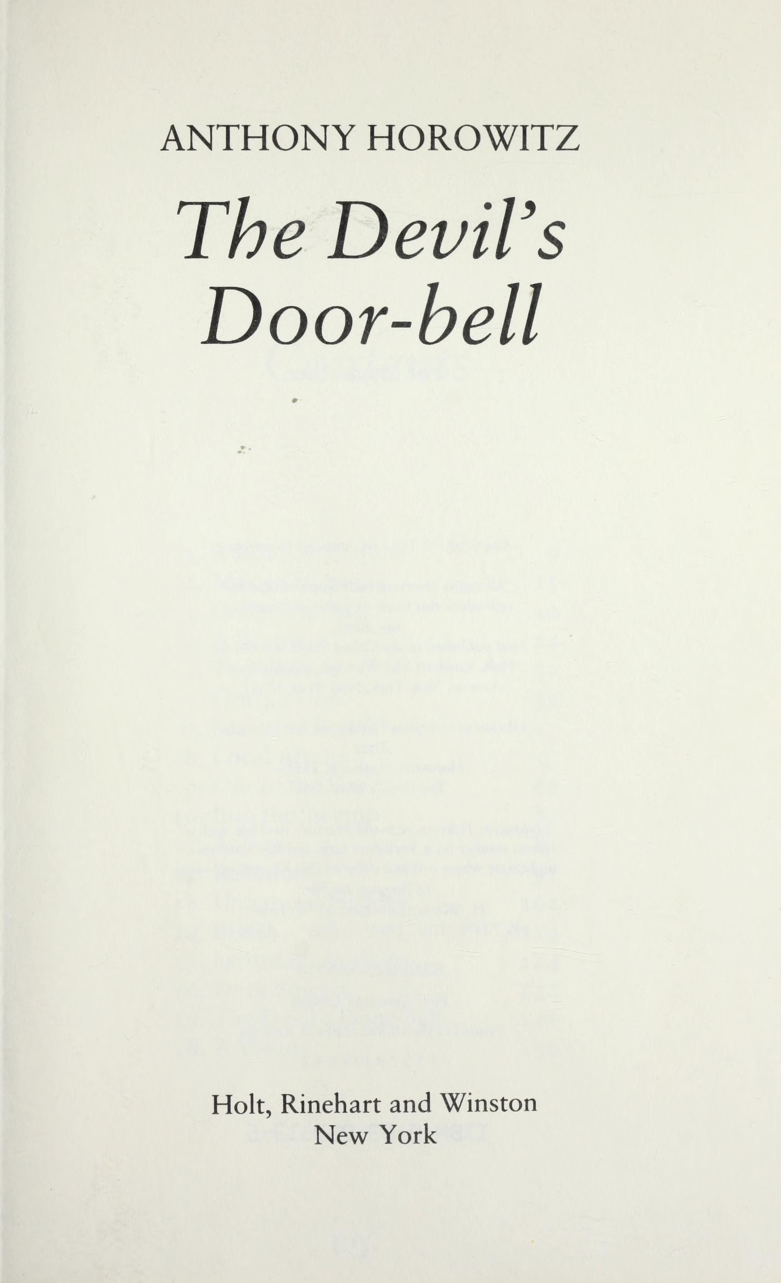 The Devil's Door-bell