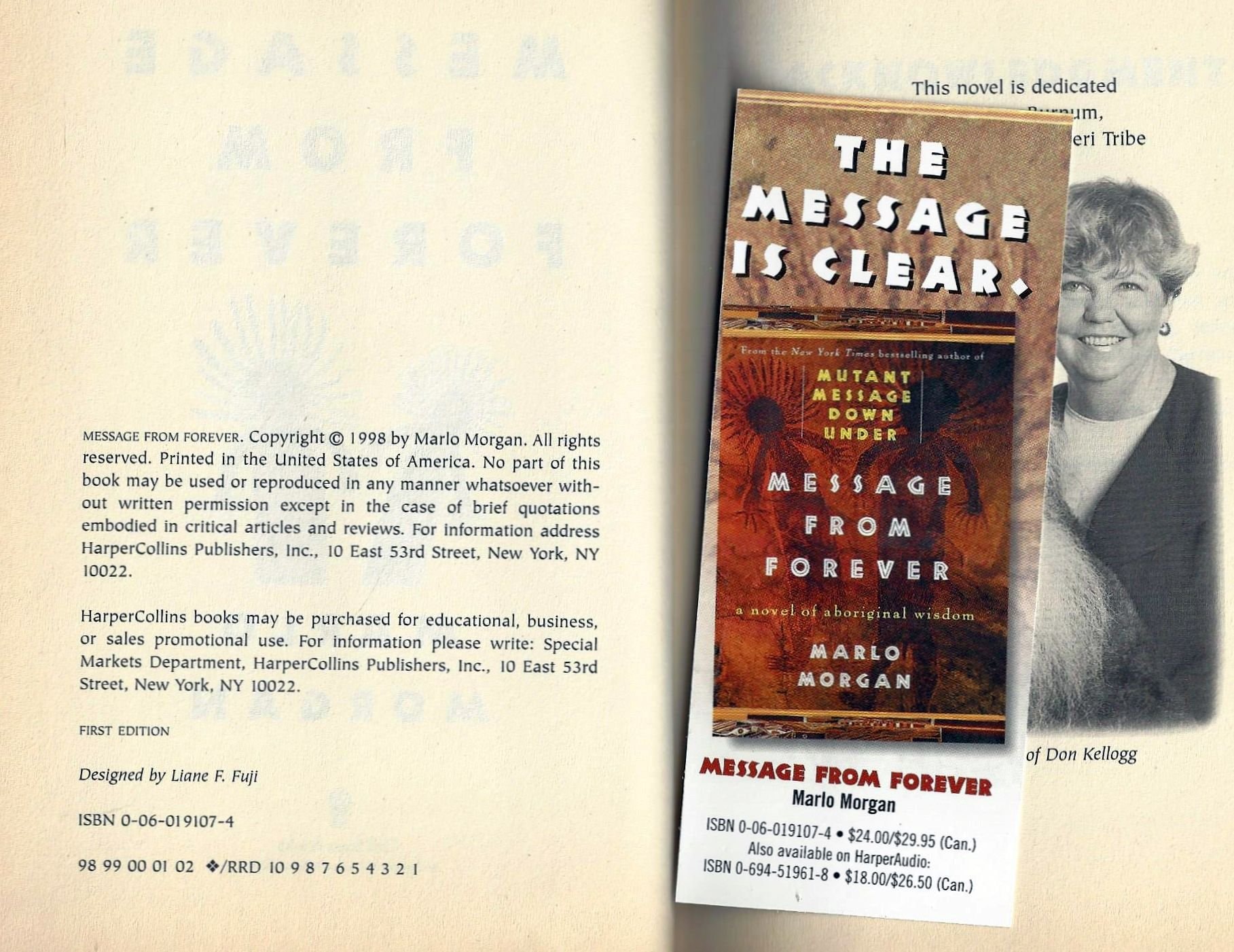 Message from Forever A Novel of Aboriginal Wisdom