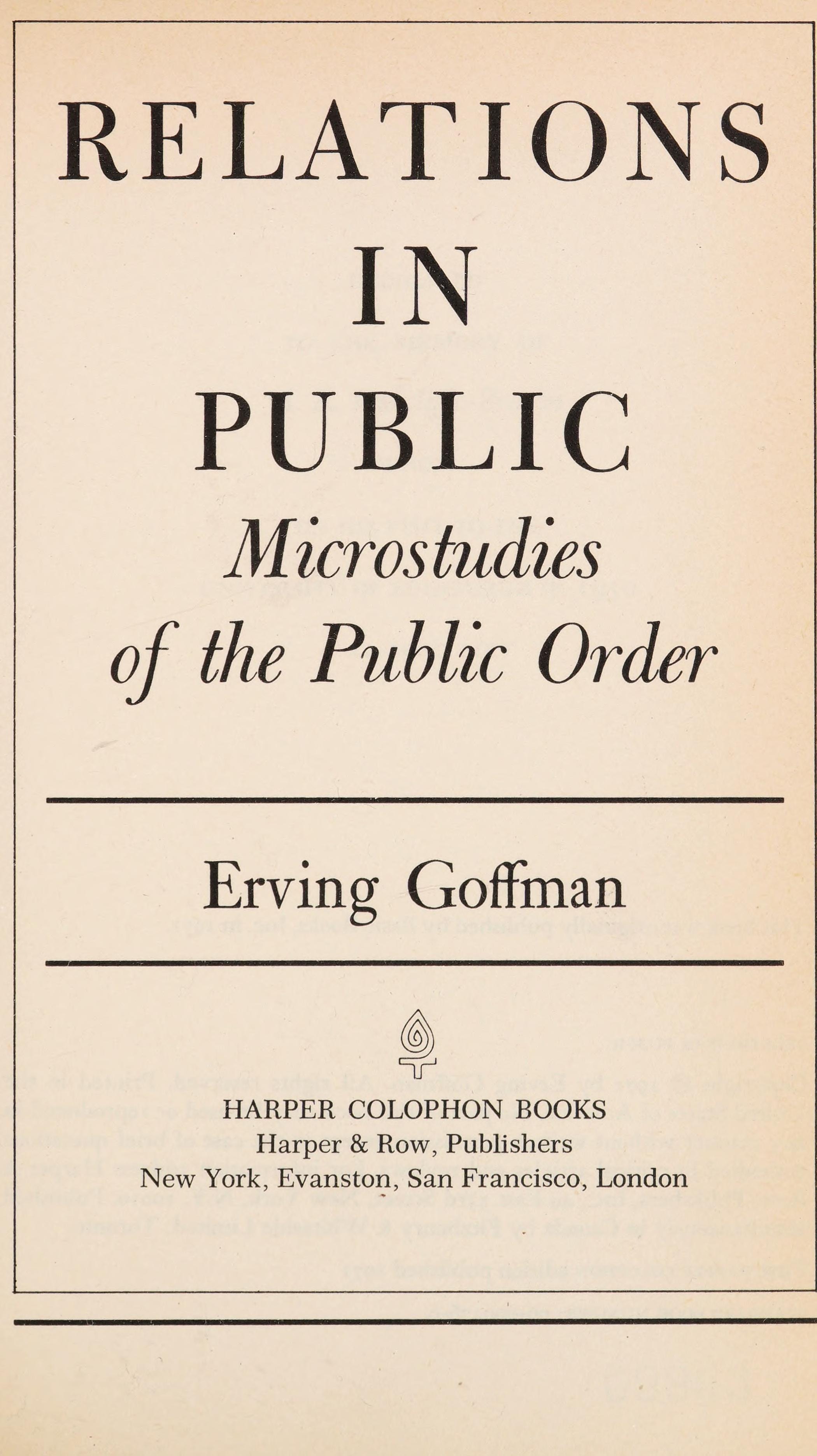 Relations in Public