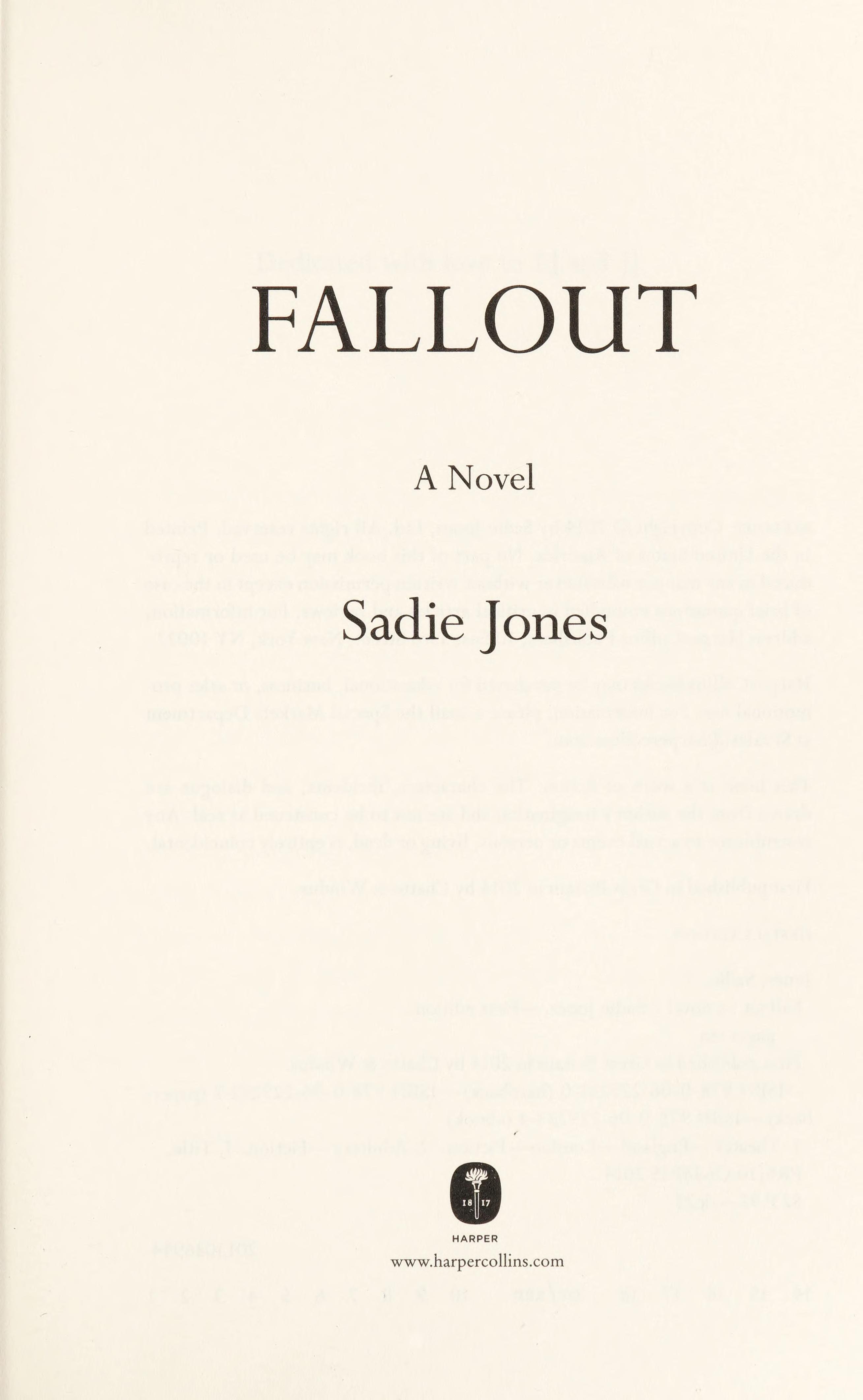 Fallout A Novel