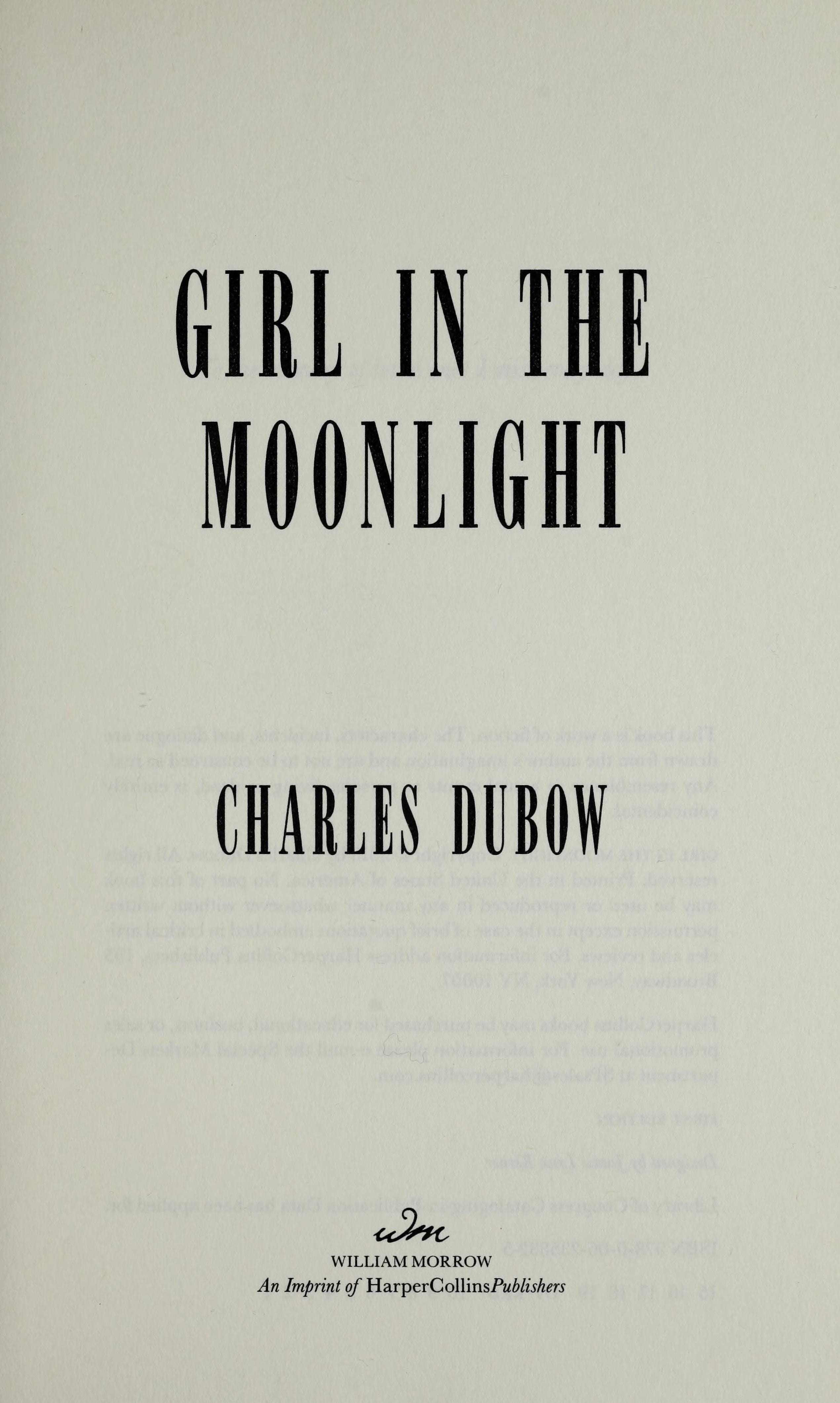 Girl in the Moonlight A Novel