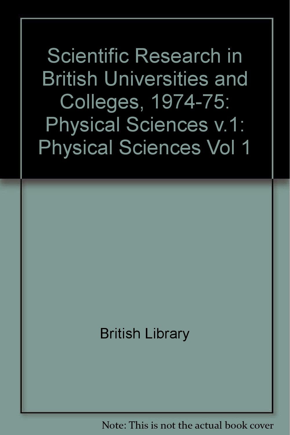 Scientific Research in British Universities and Colleges