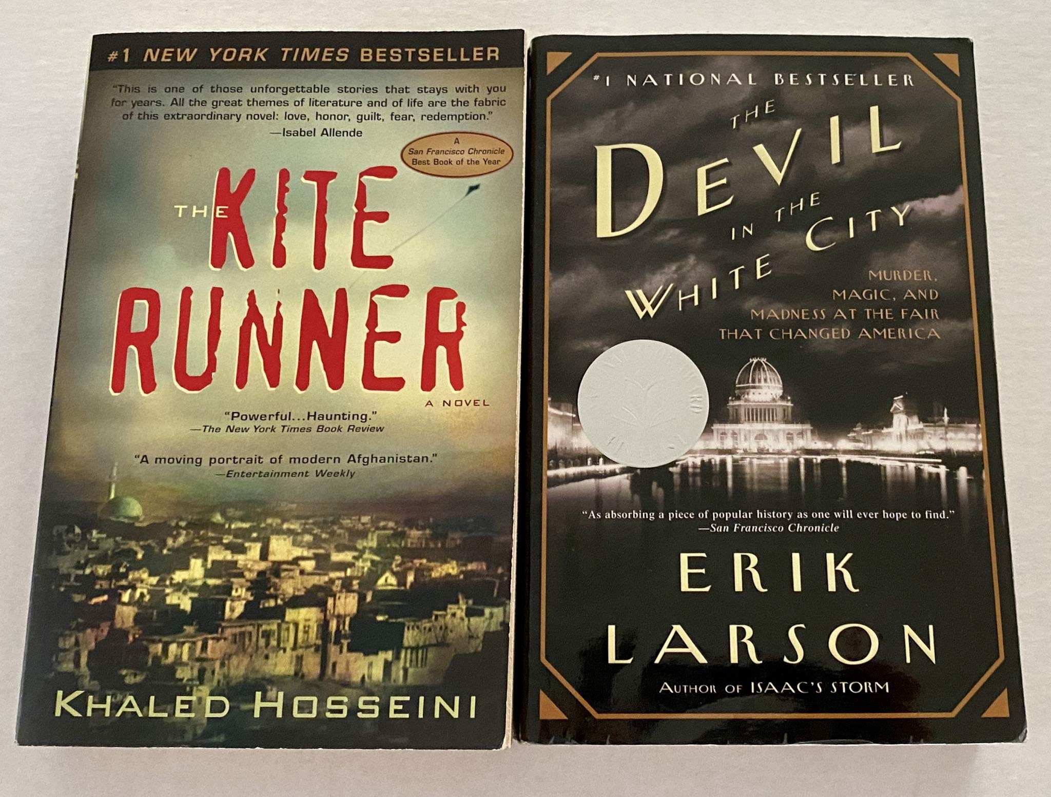 2 Books! 1) Kite Runner 2) Devil in the White City