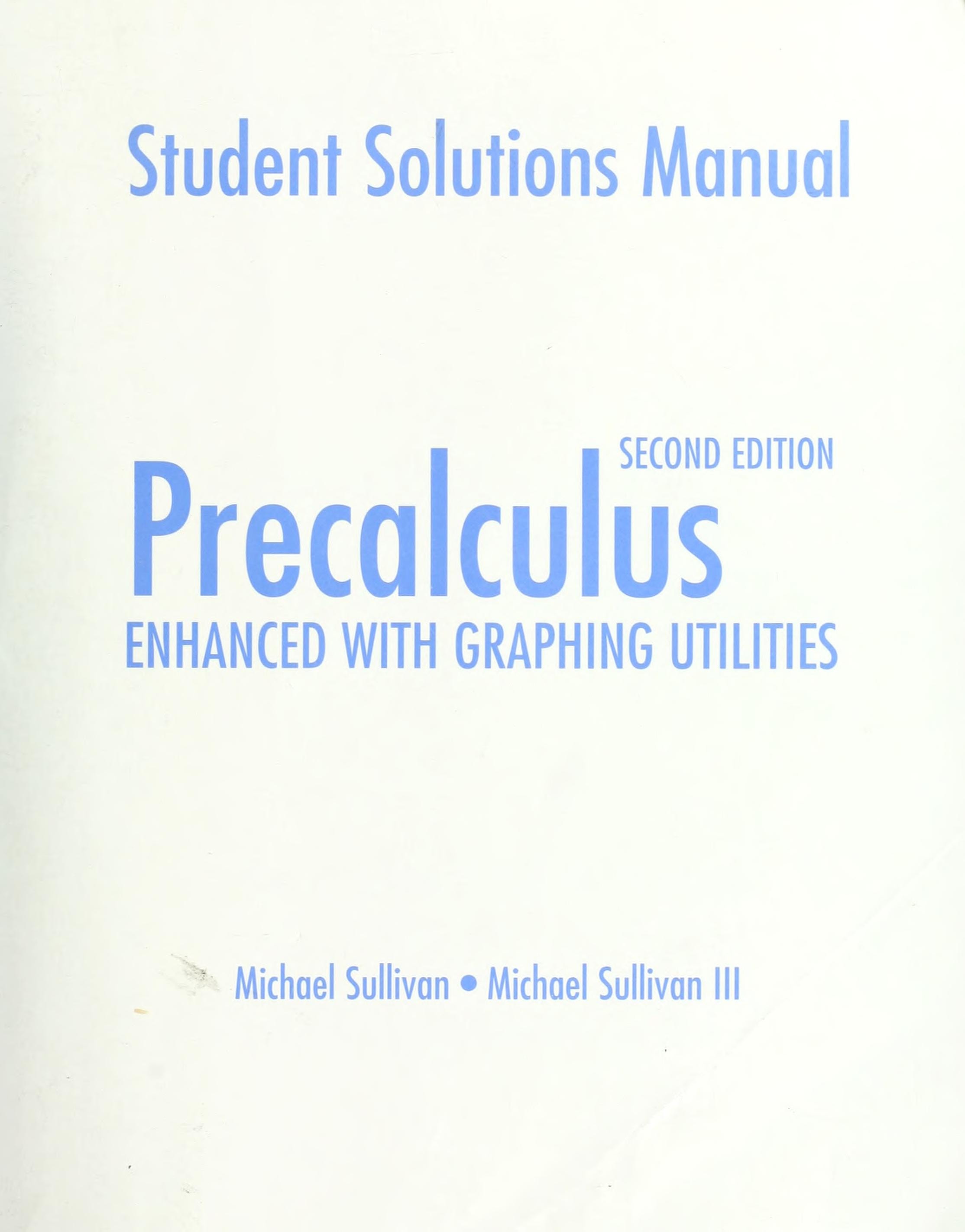 Student Solutions Manual