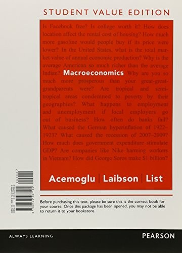 Macroeconomics, Student Value Edition