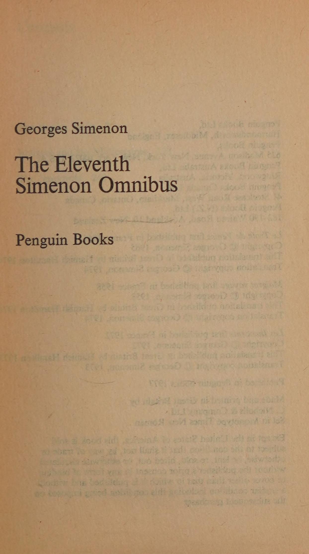 Simenon Omnibus