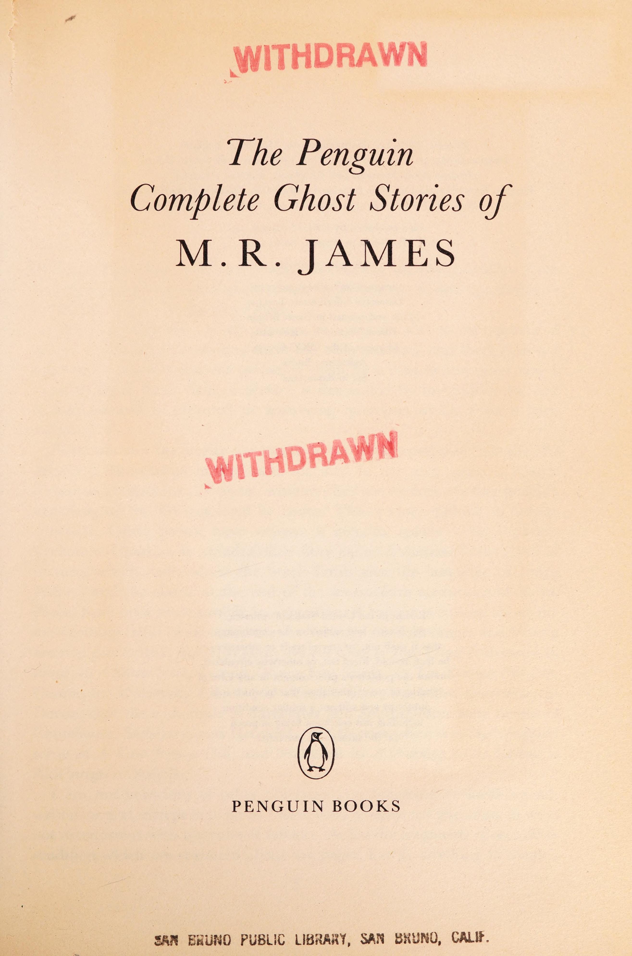 The Penguin Complete Ghost Stories of M.R. James