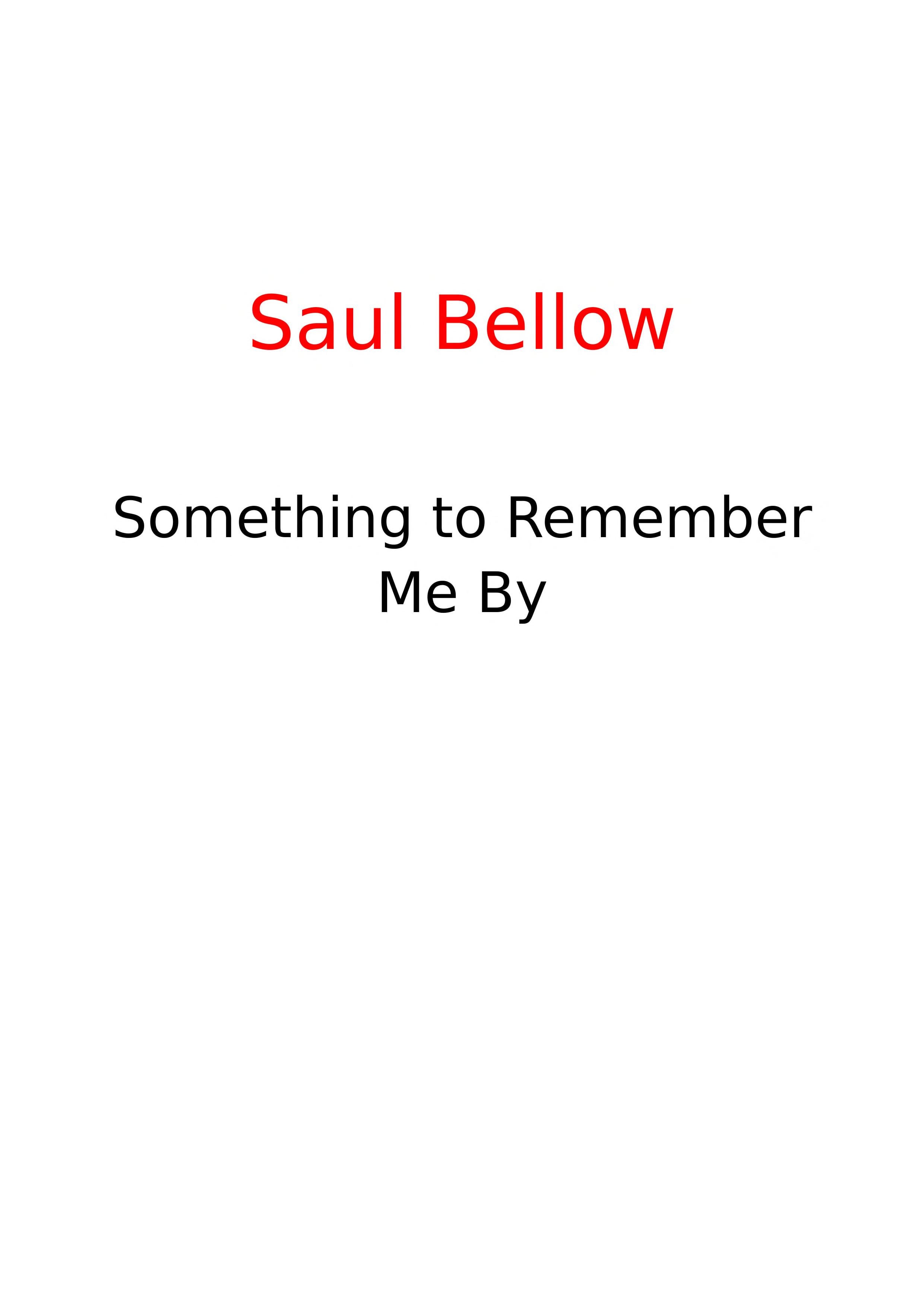 Something to Remember Me By