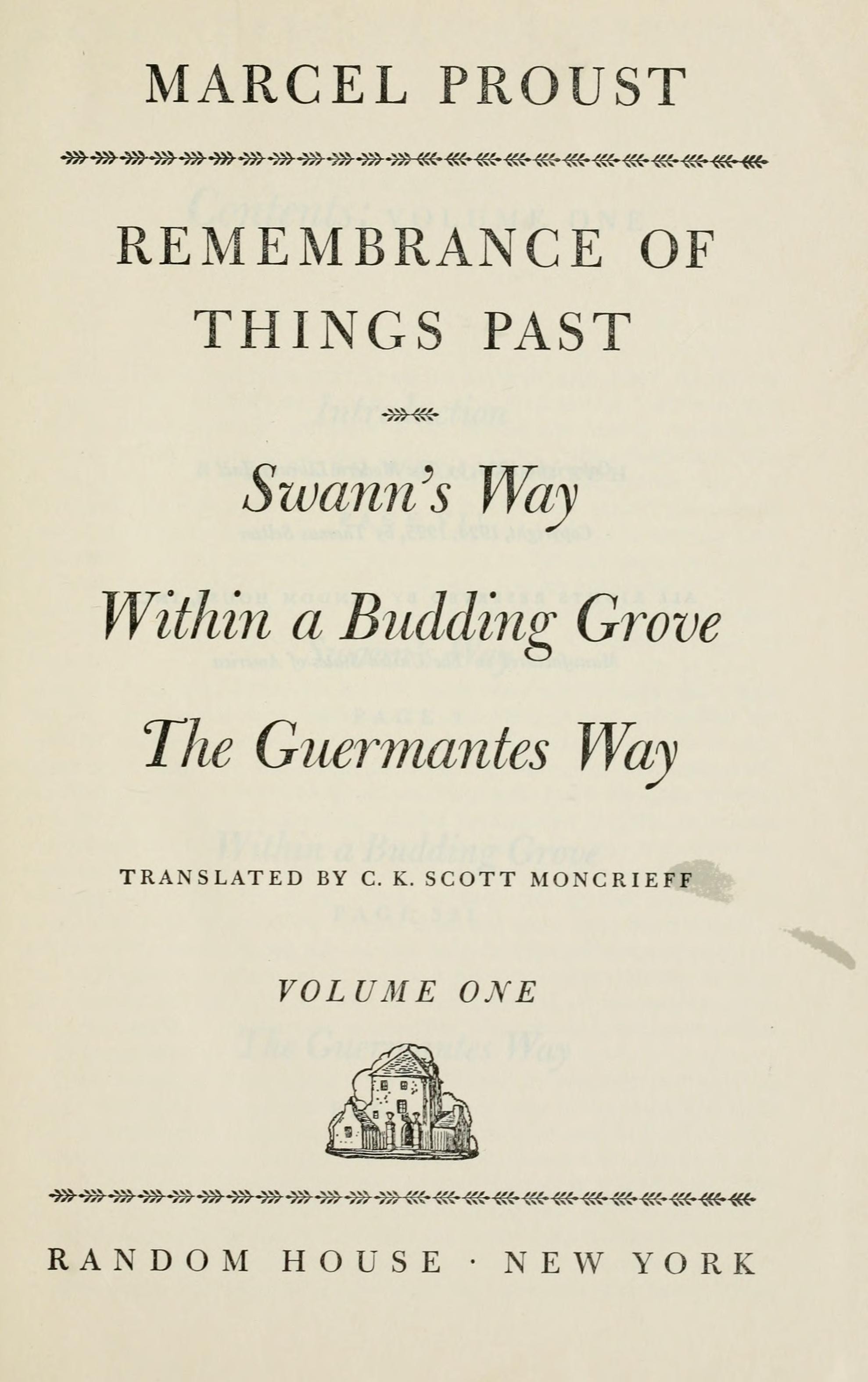Remembrance of Things Past