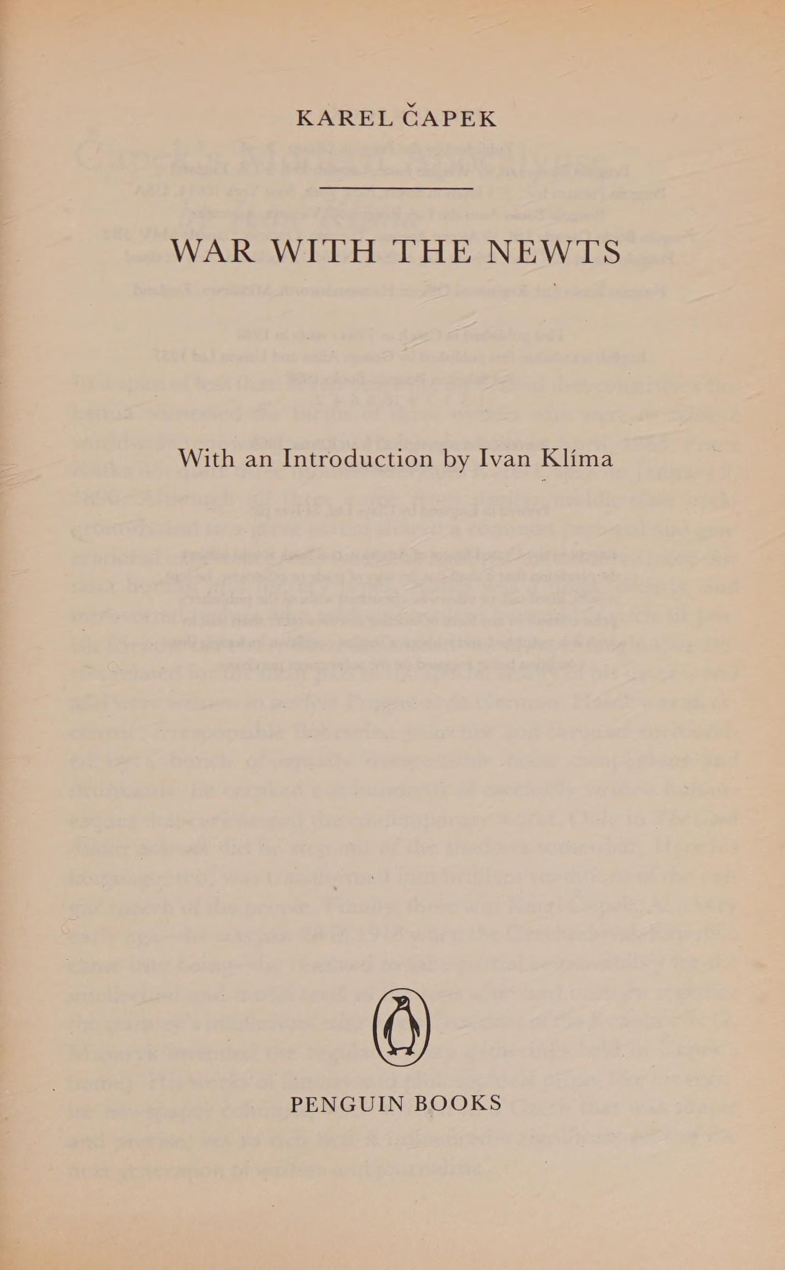 War with the Newts
