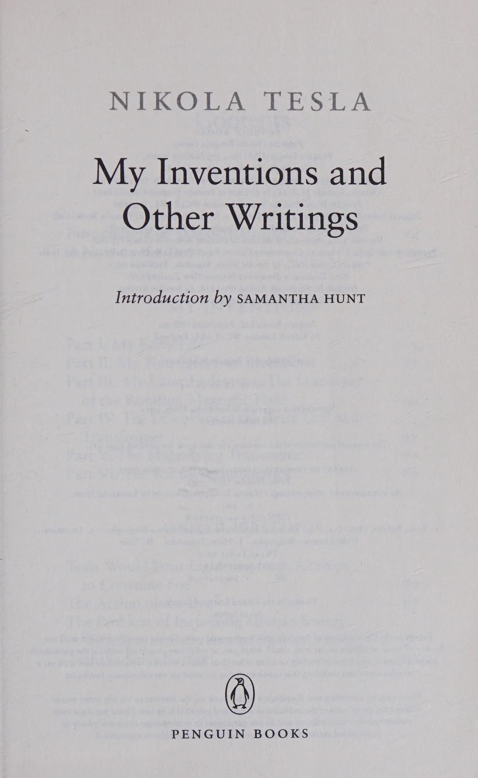 My Inventions and Other Writings