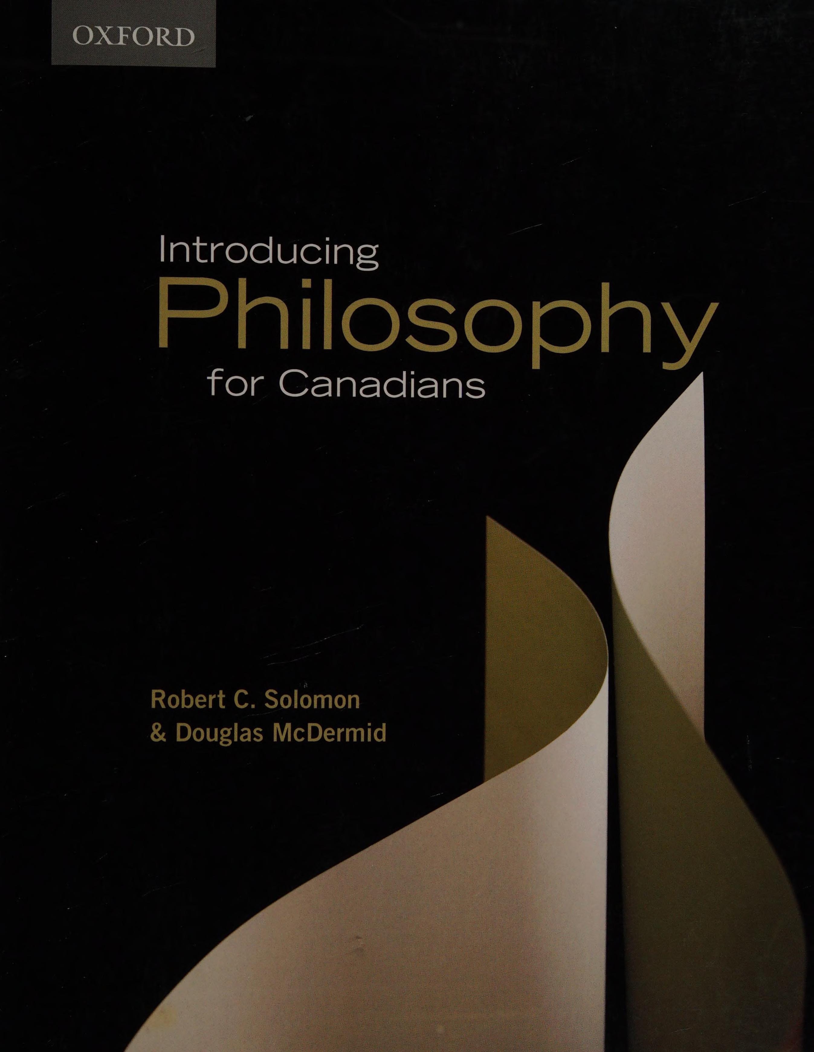Introducing Philosophy for Canadians
