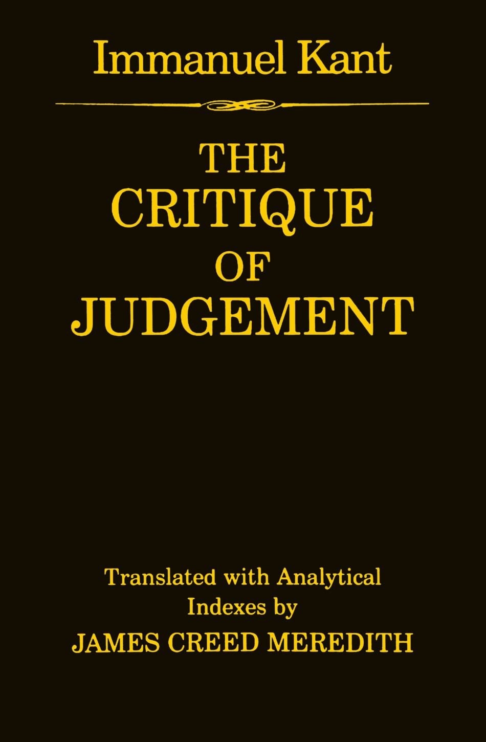 The Critique of Judgement