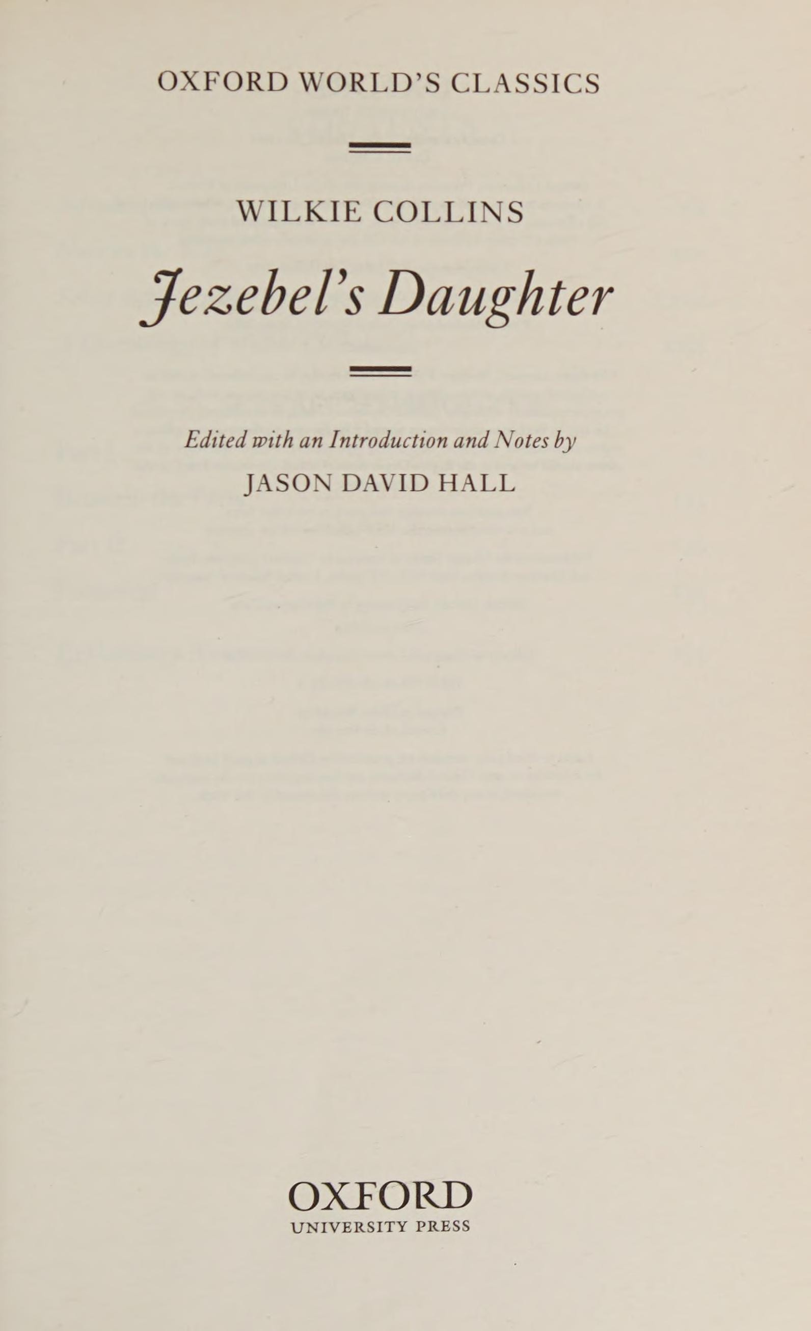 Jezebel's Daughter