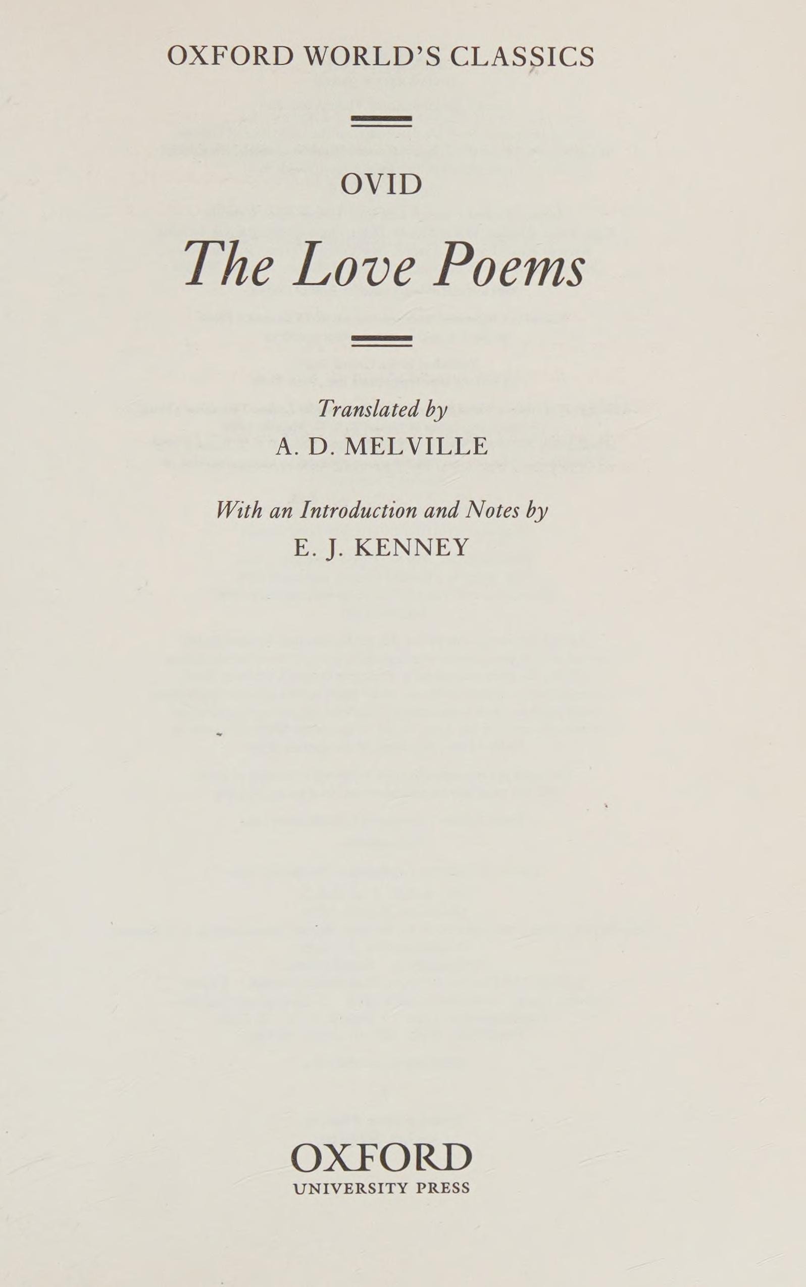The Love Poems