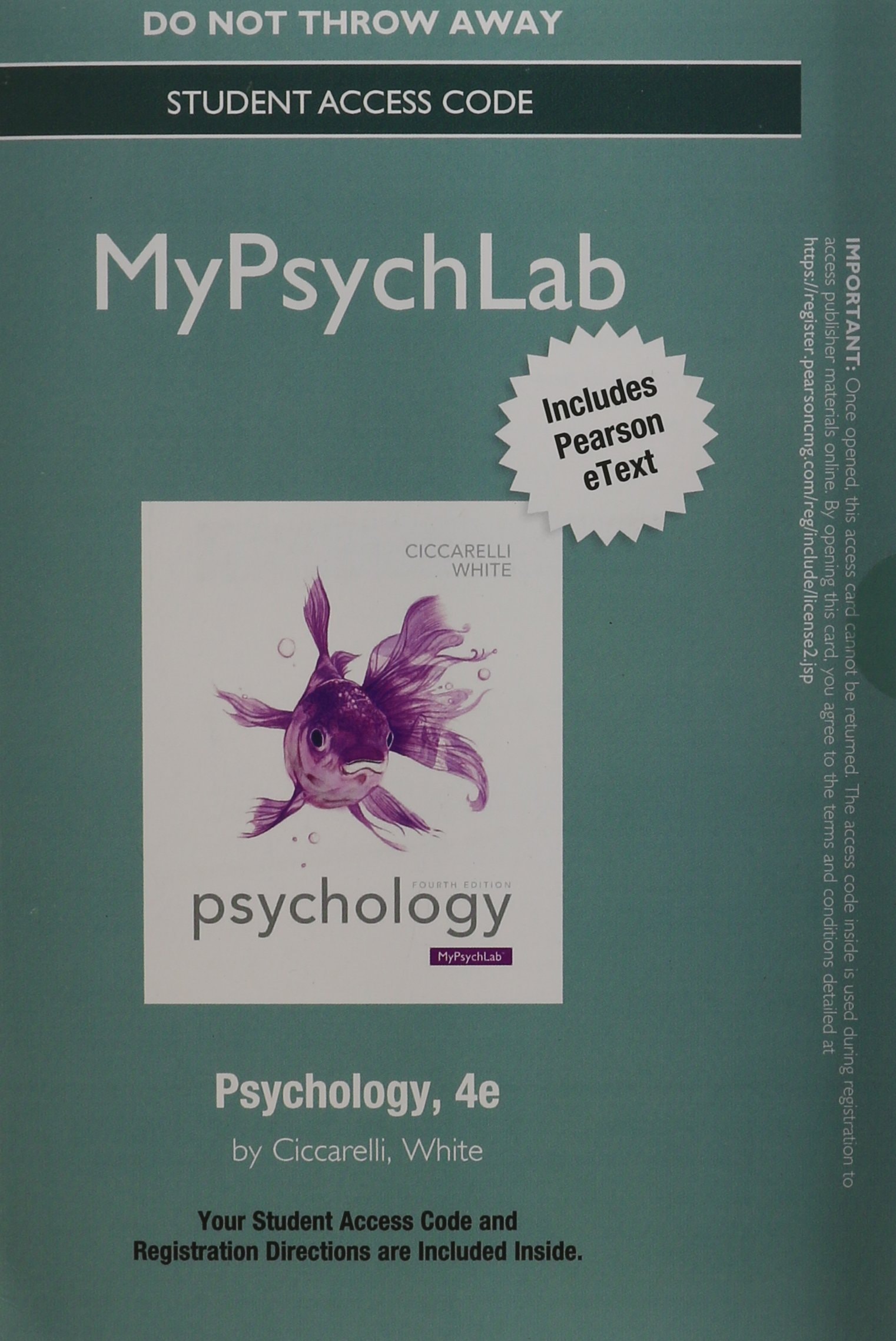 Psychology Mypsychlab Access Code Includes Pearson Etext