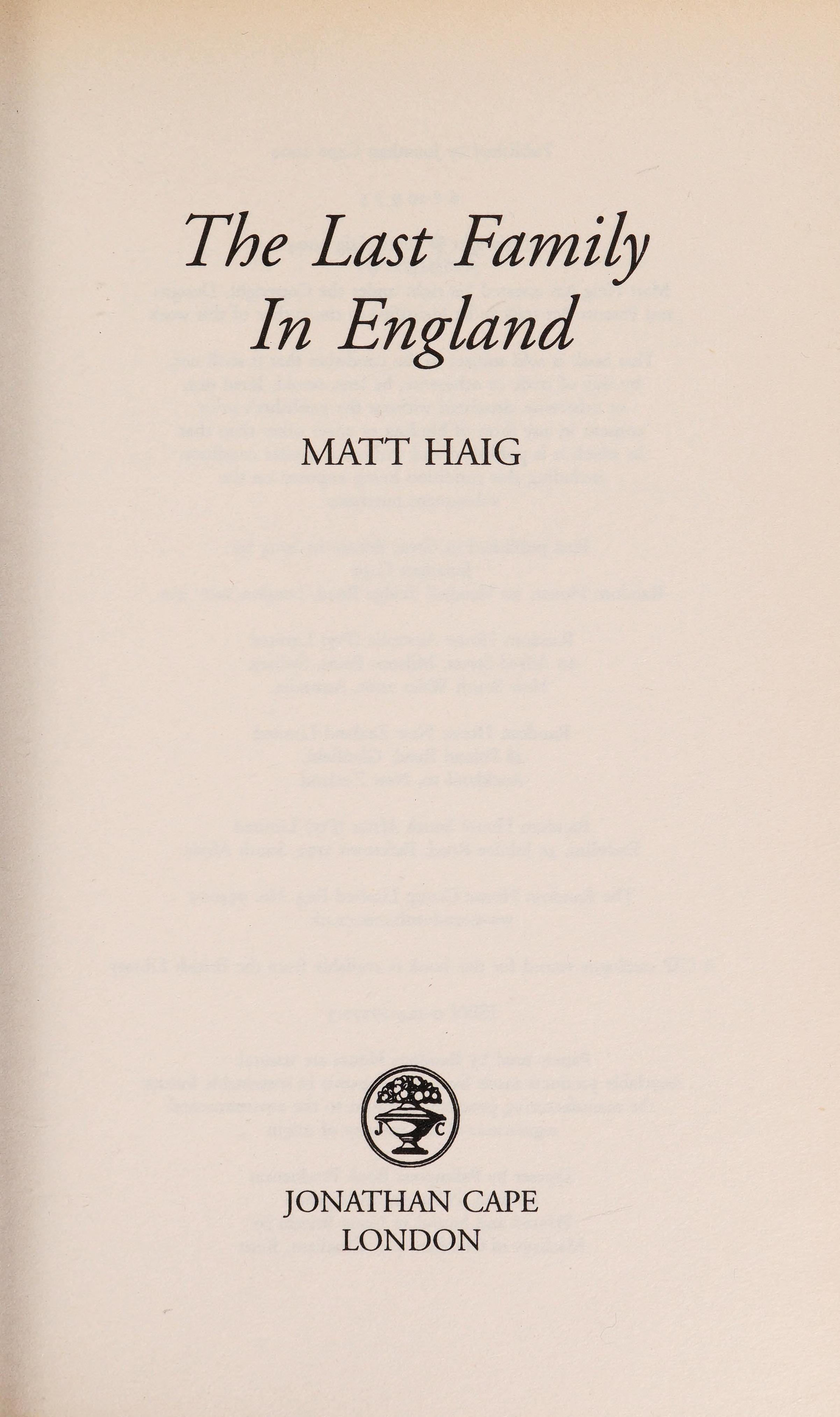 The Last Family in England