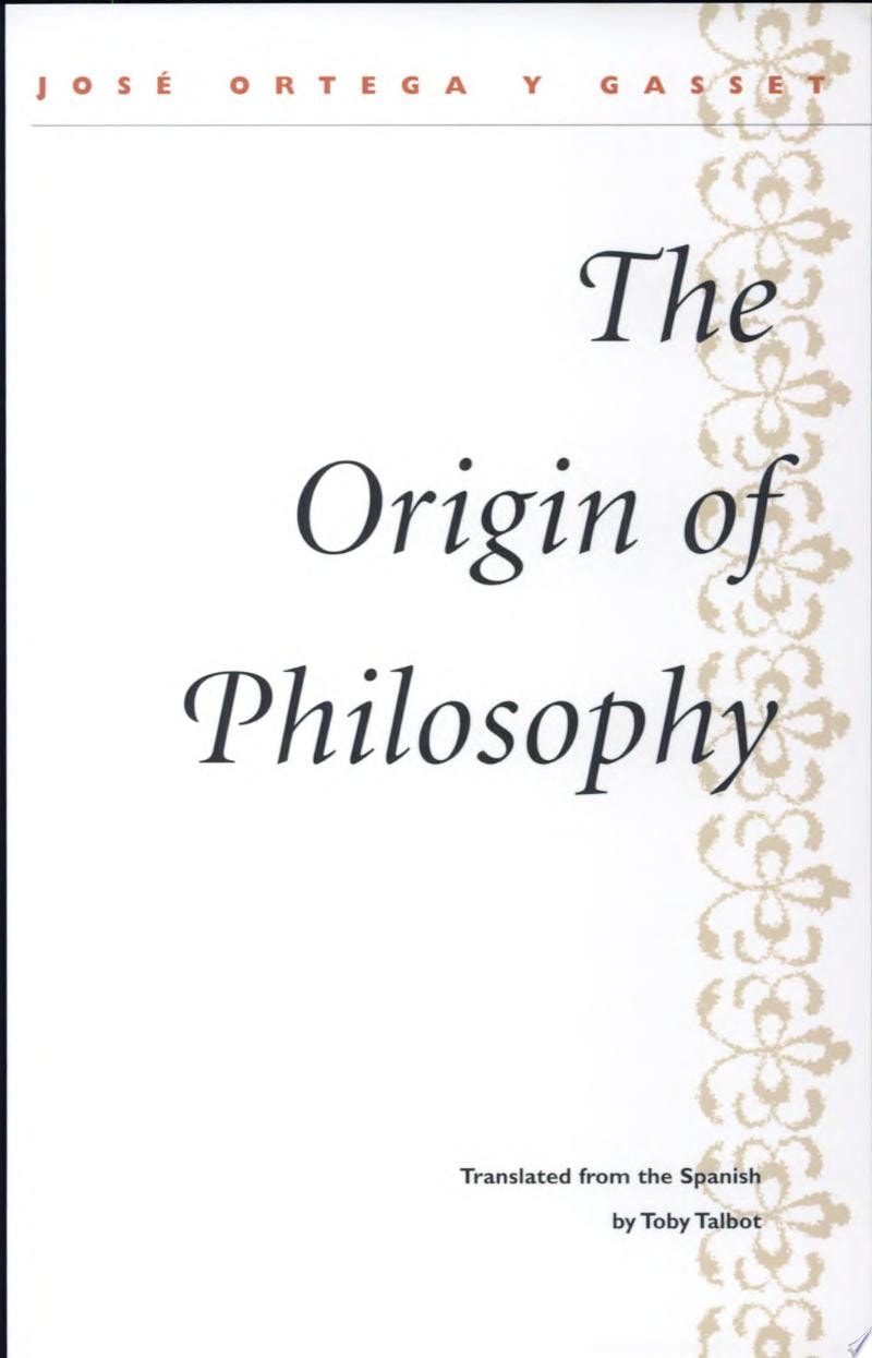 The Origin of Philosophy