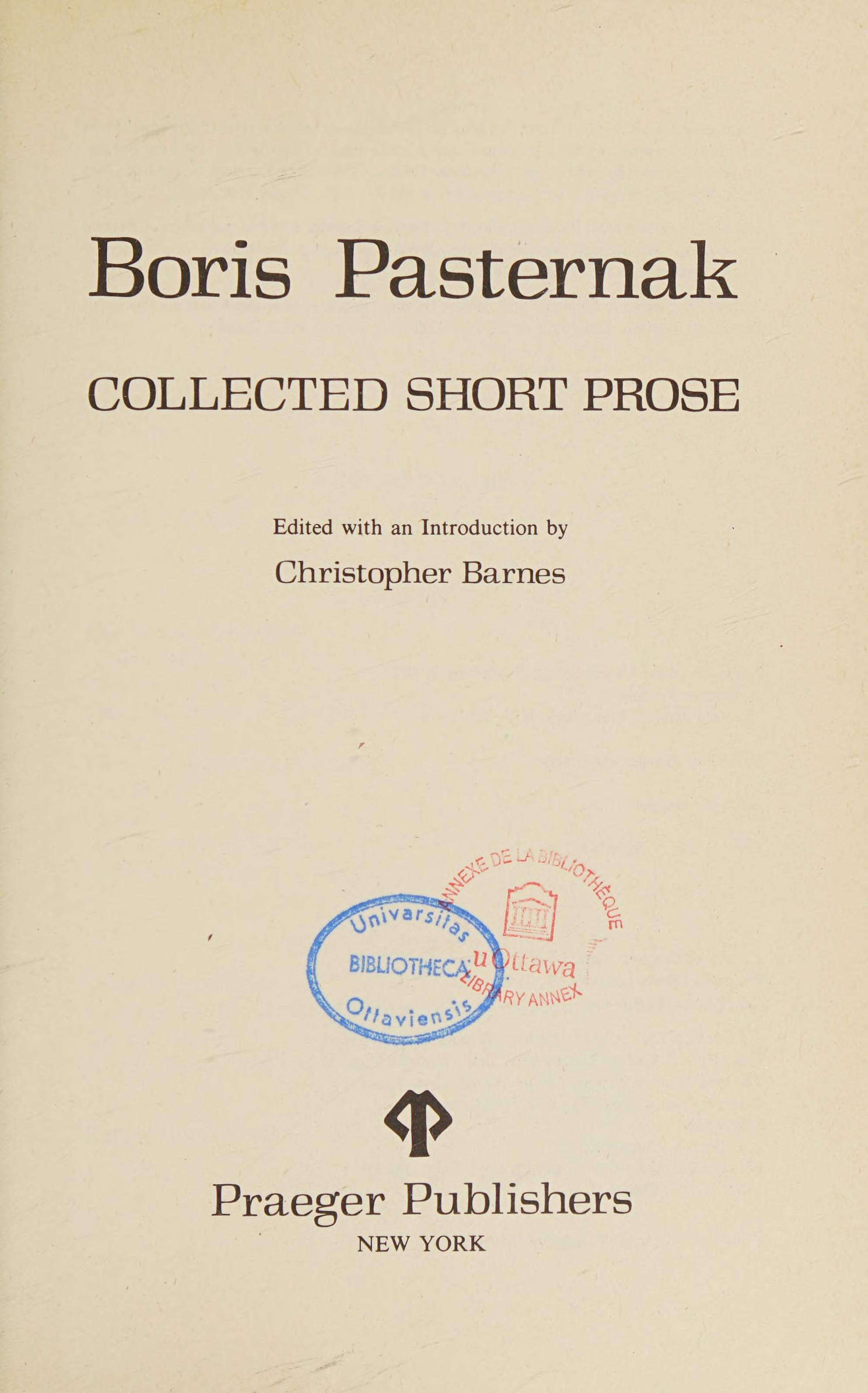Collected Short Prose