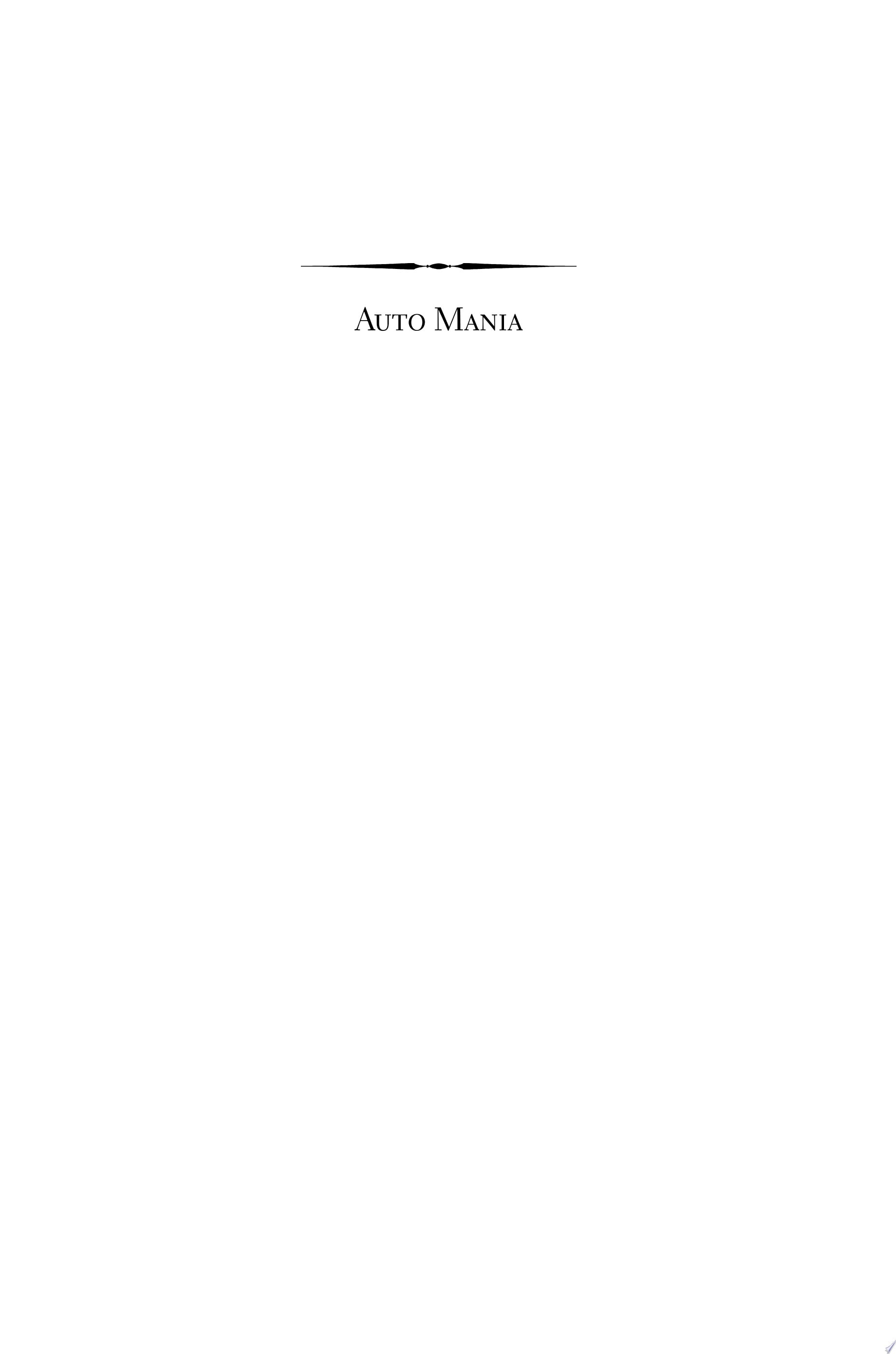 Auto Mania Cars, Consumers, and the Environment