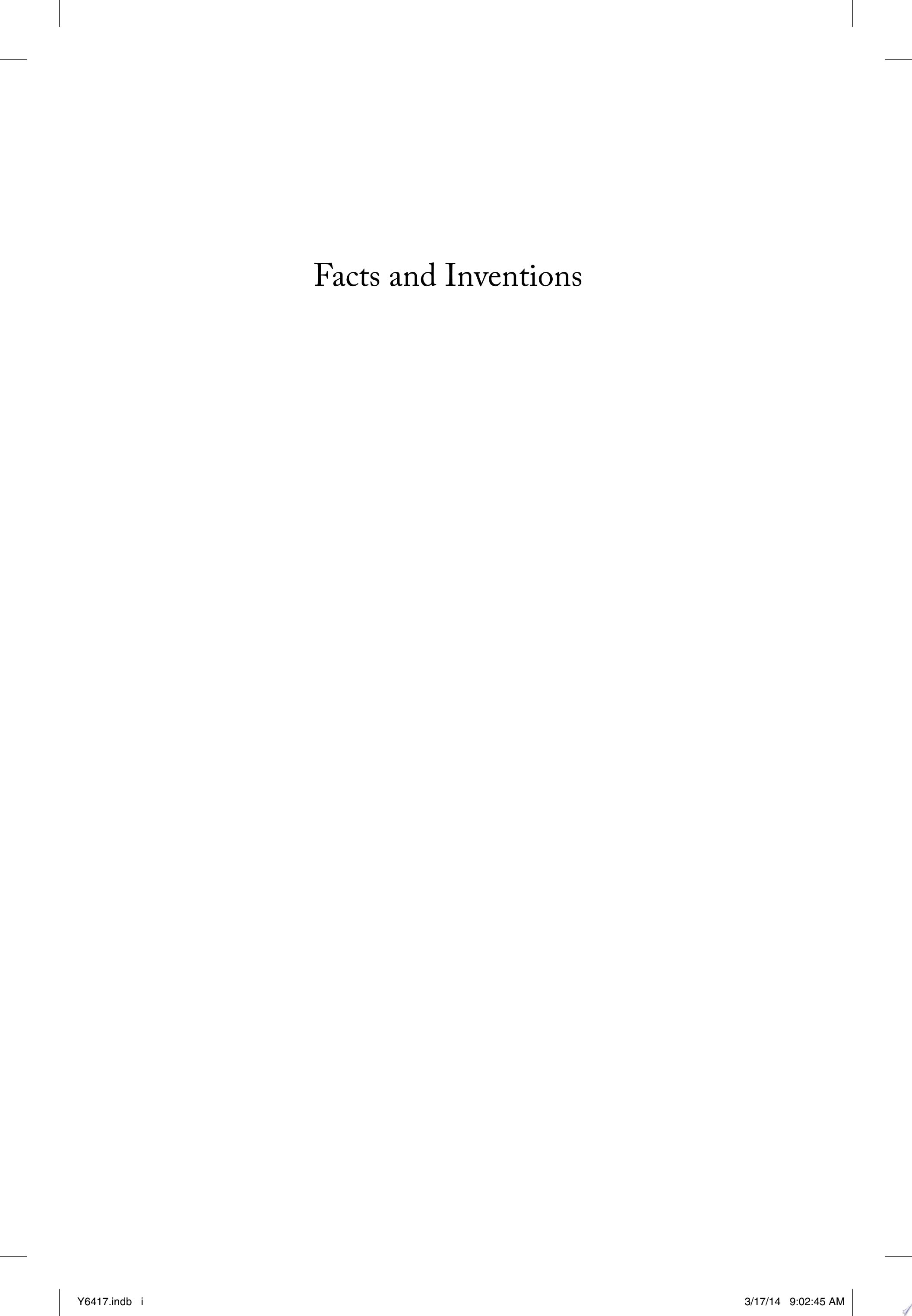 Facts and Inventions