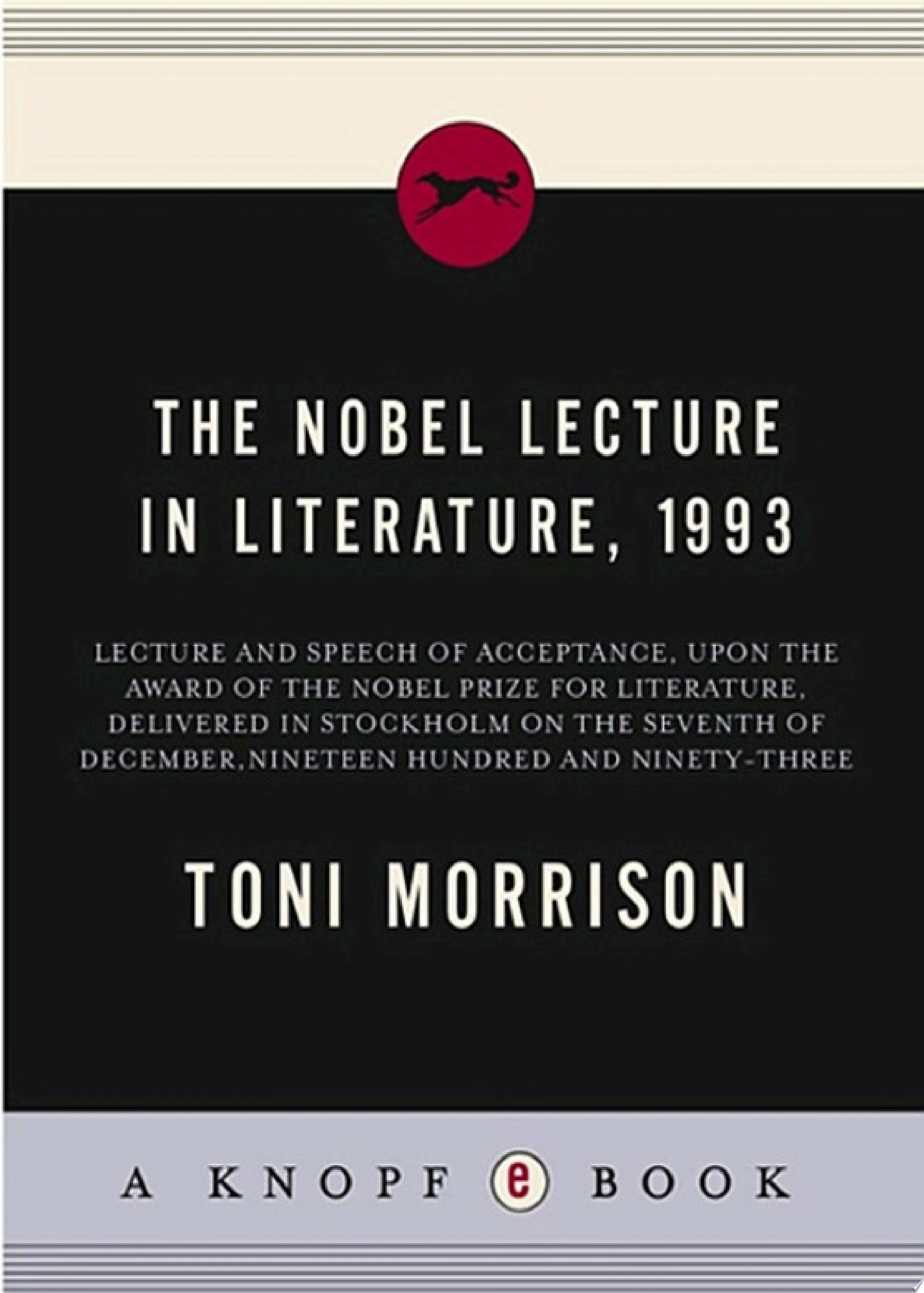 The Nobel Lecture In Literature, 1993