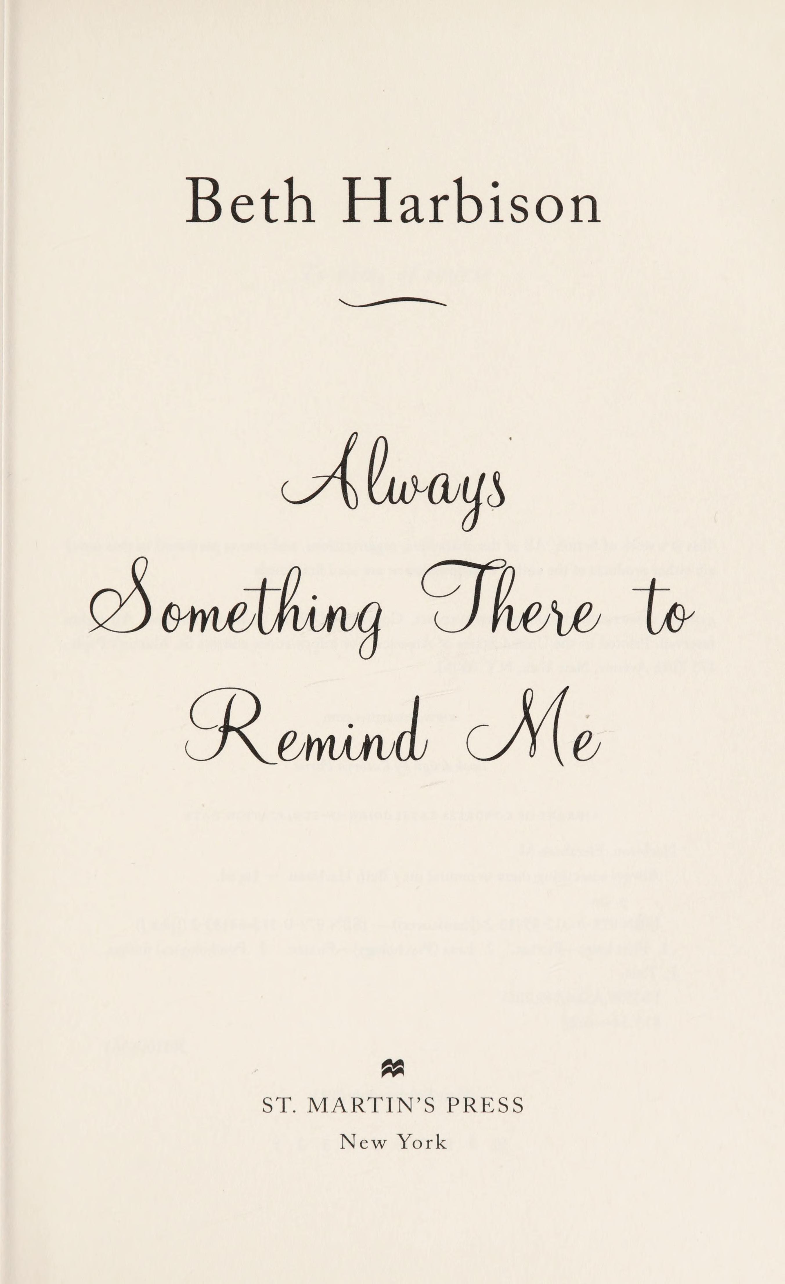 Always Something There to Remind Me