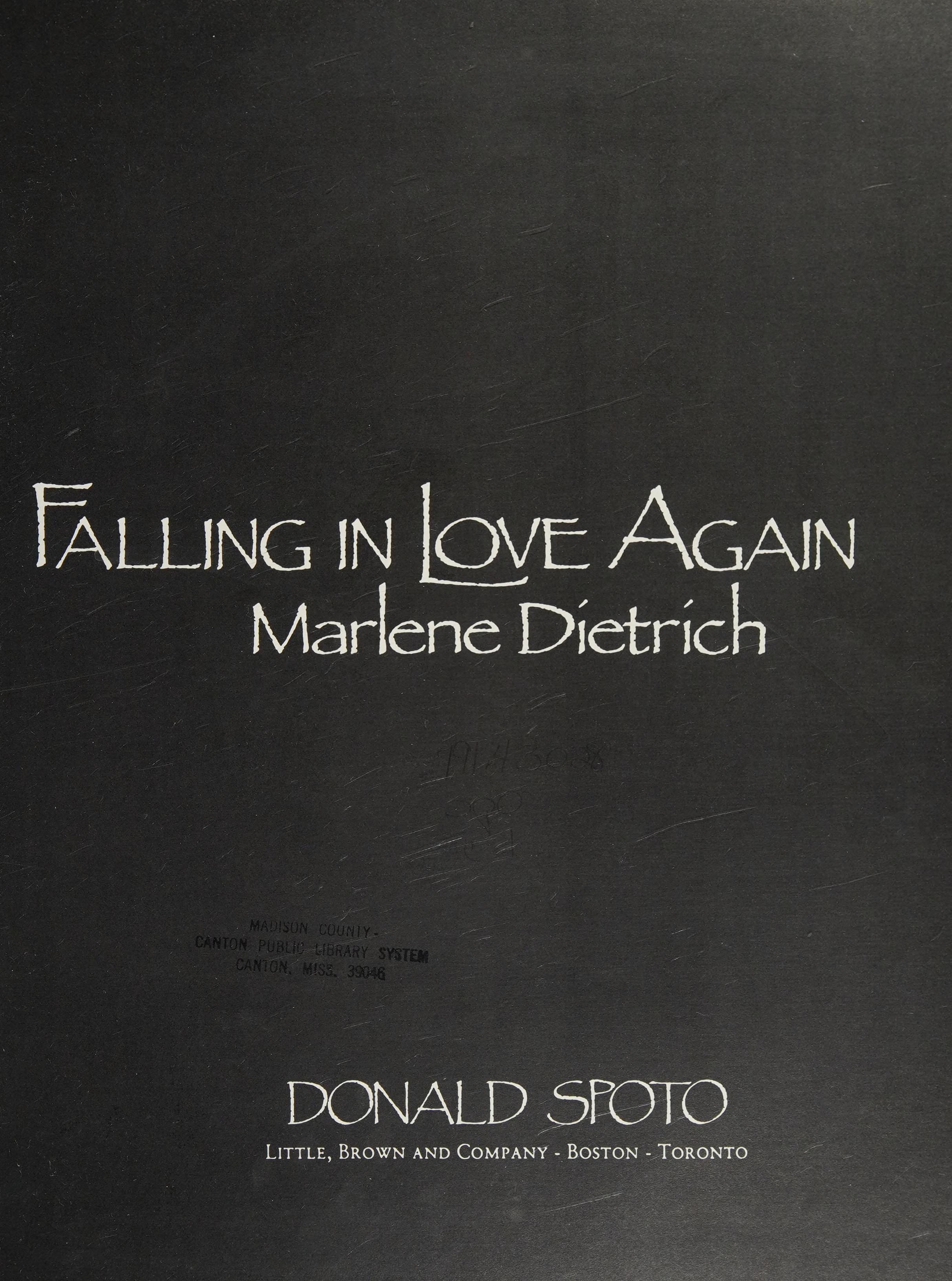 Falling in Love Again Marlene Dietrich