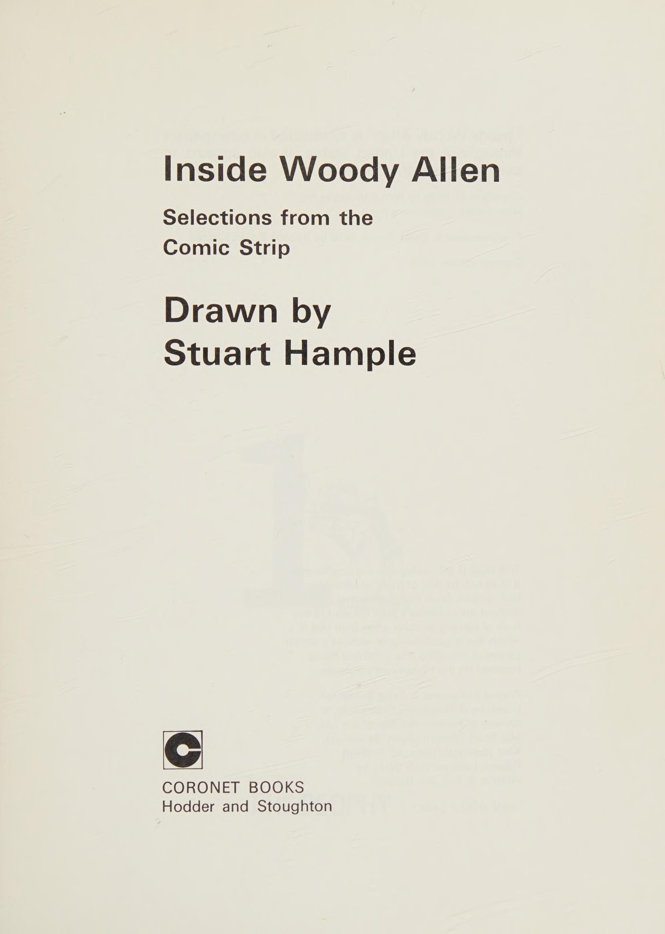 Inside Woody Allen Selections from the Comic Strip