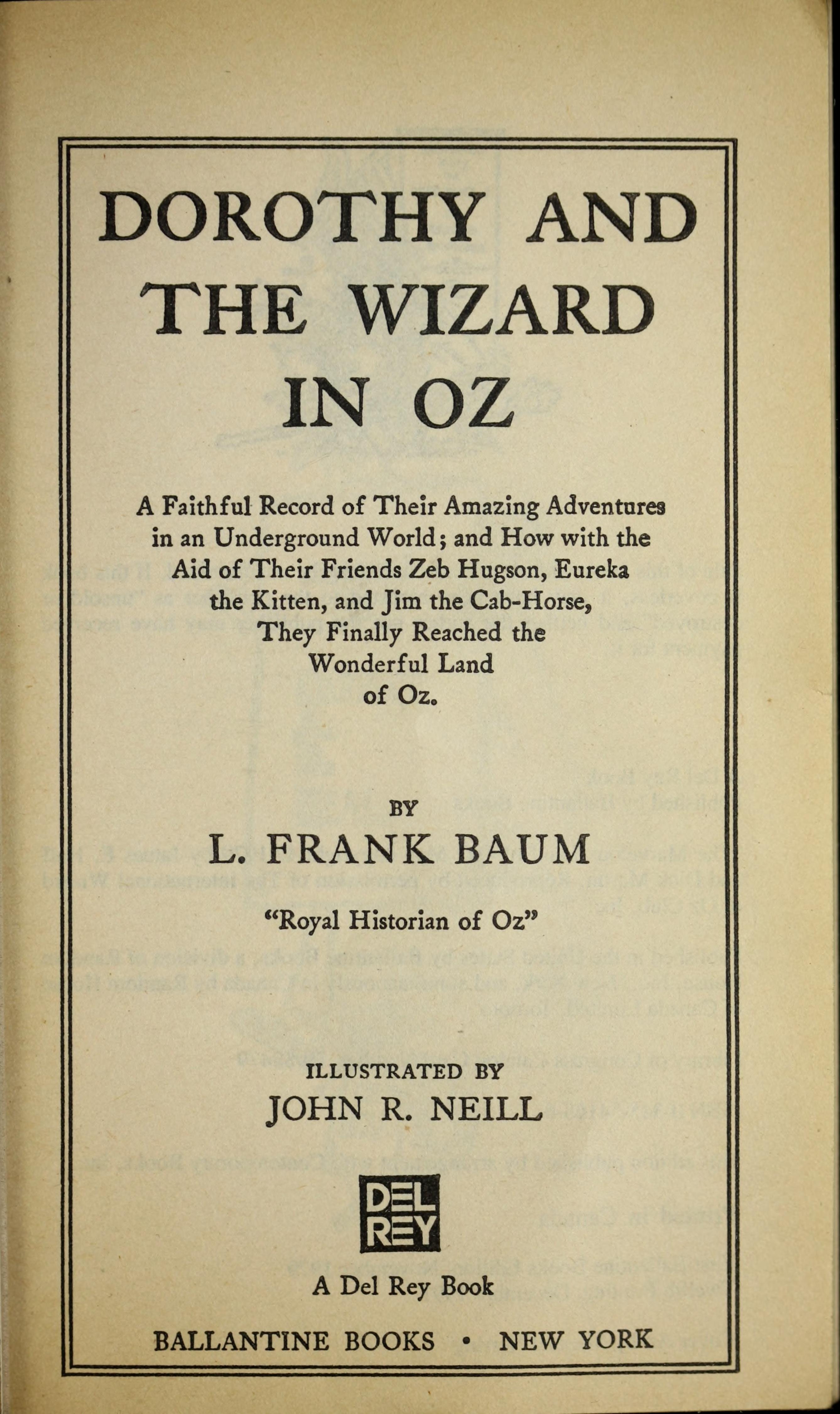 Dorothy and the Wizard in Oz