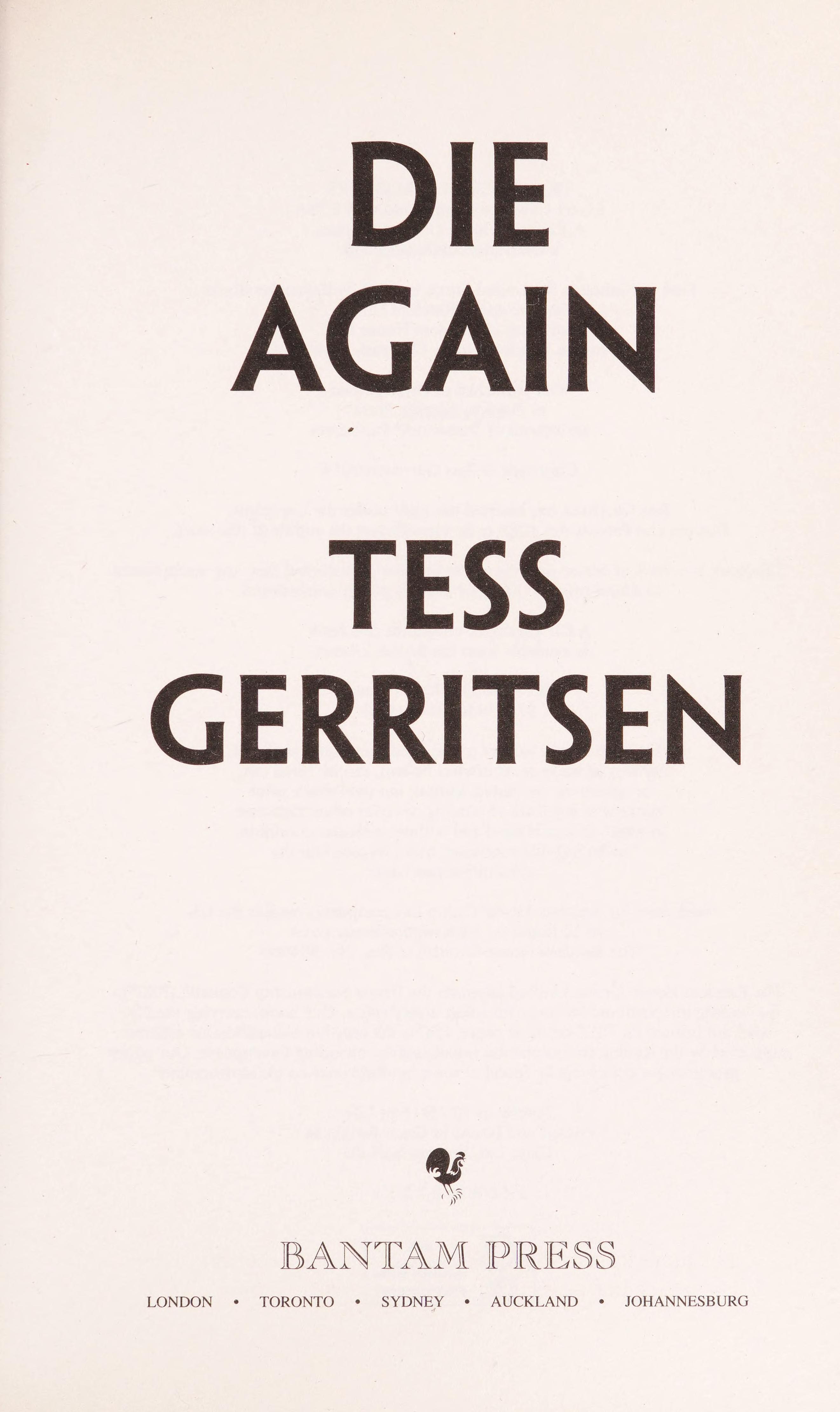 Die Again: A Rizzoli & Isles Novel