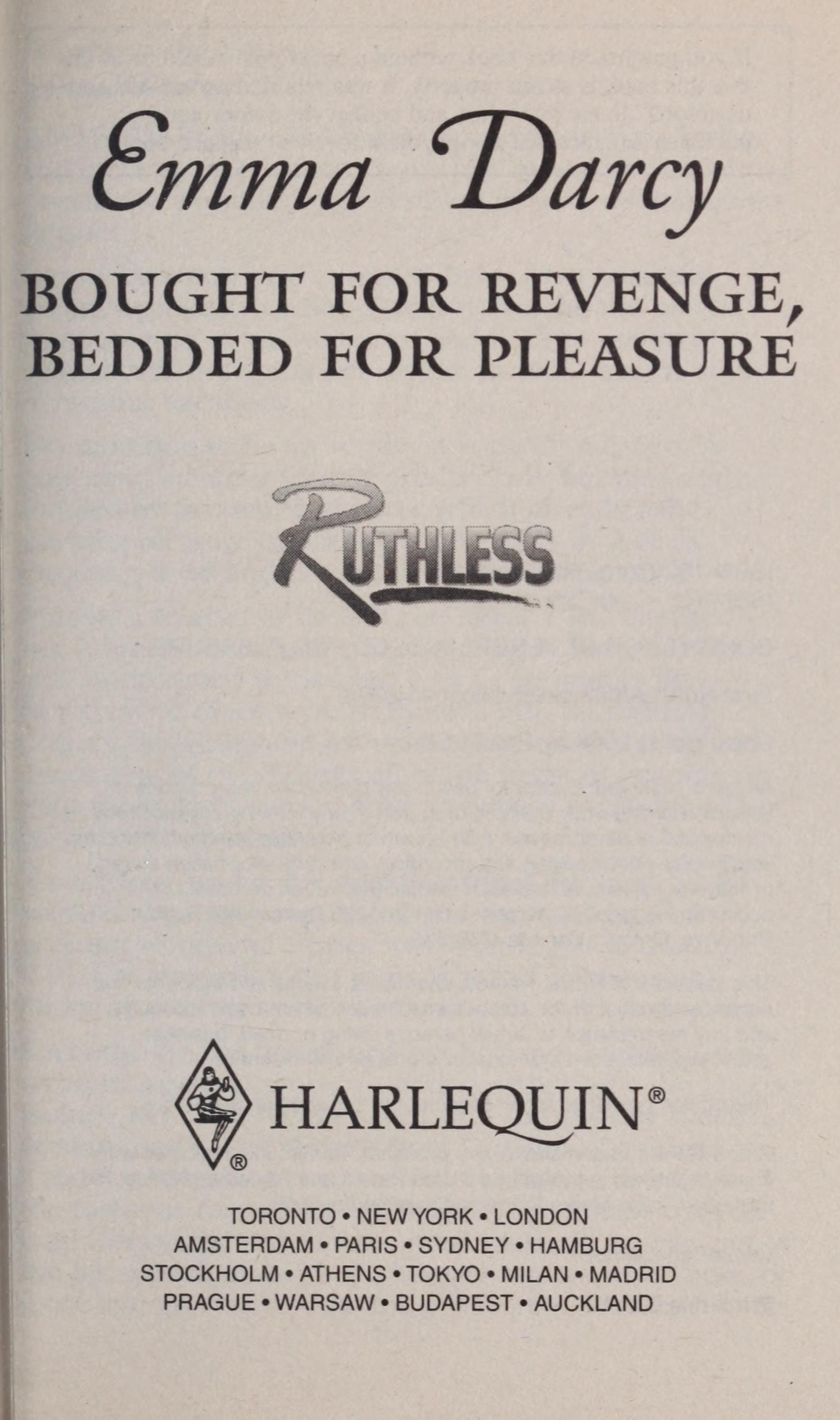 Bought for Revenge, Bedded for Pleasure