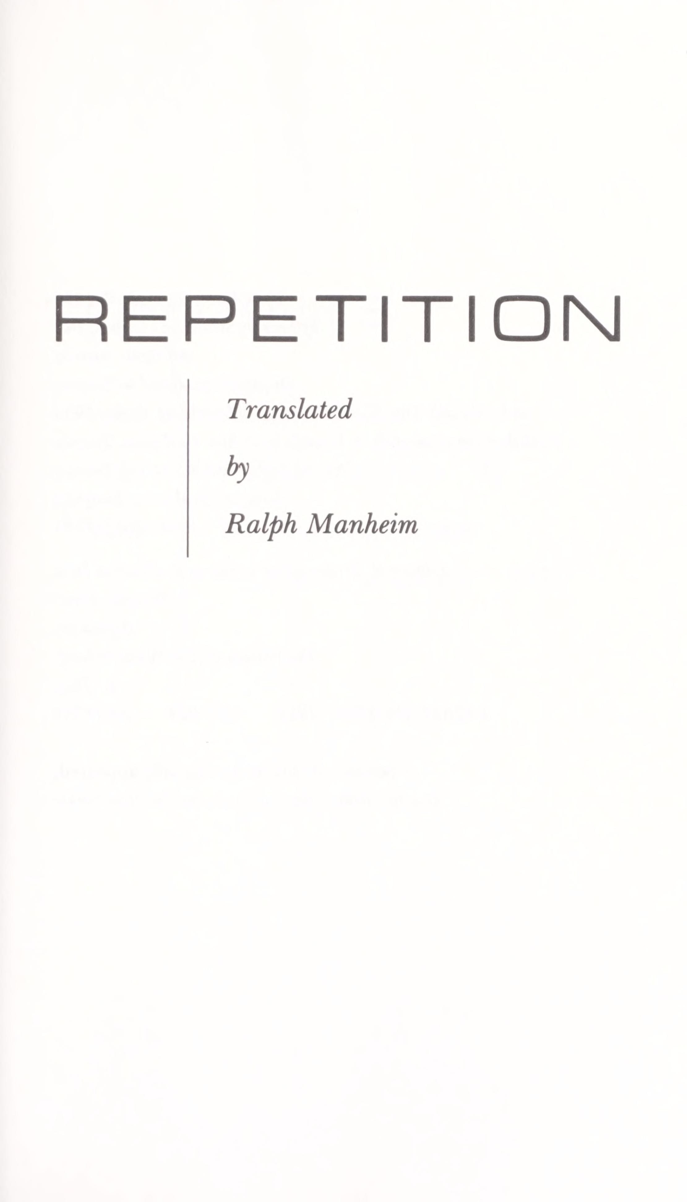 Repetition