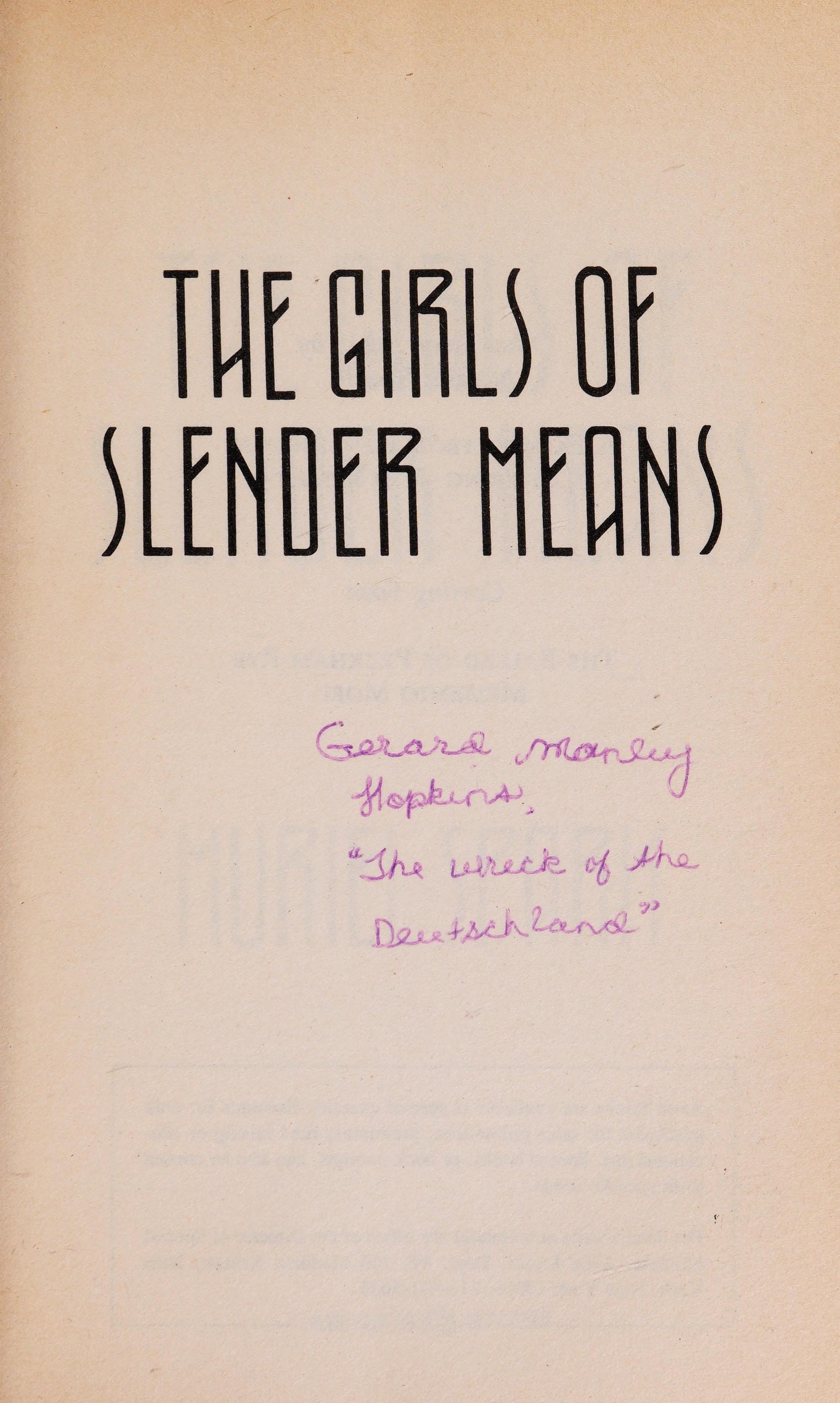 The Girls of Slender Means