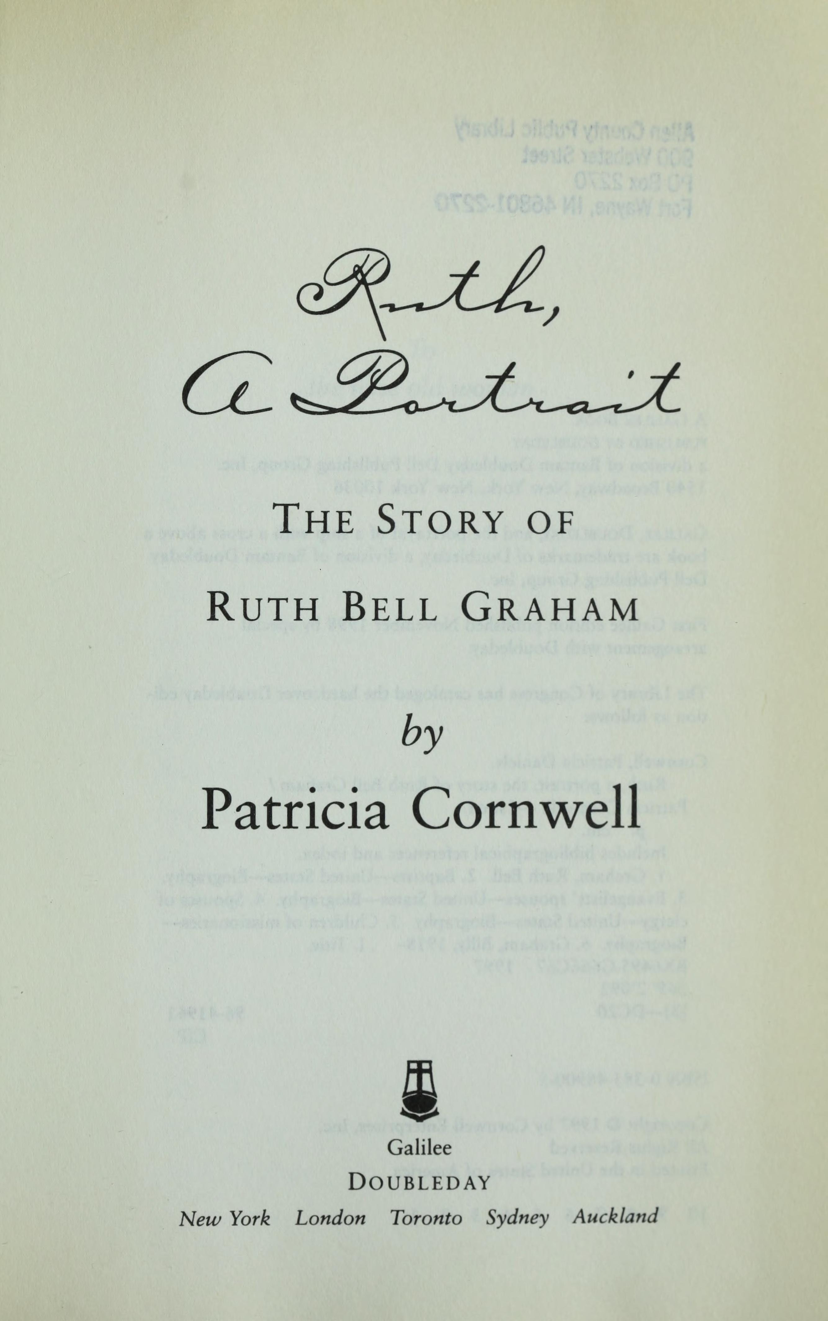 Ruth, A Portrait The story of Ruth Bell Graham