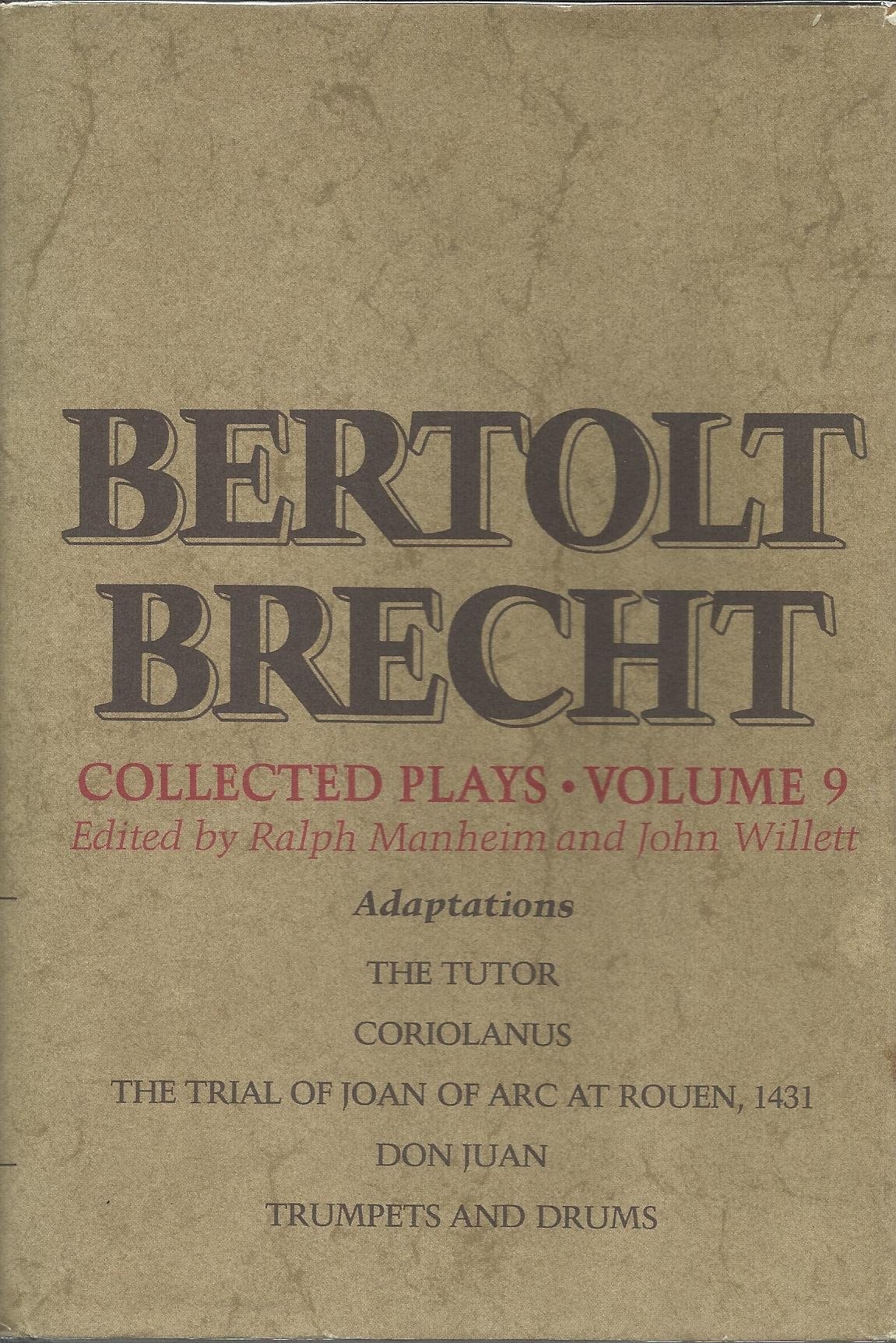 Bertolt Brecht Collected Plays, Vol. 9: Adaptations