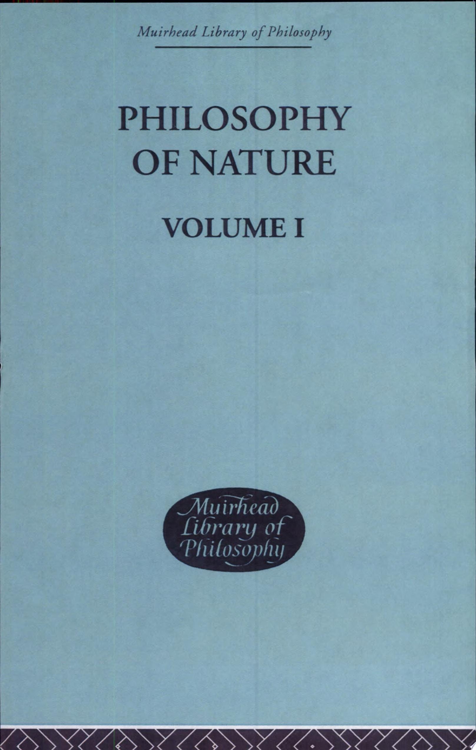 Philosophy of Nature