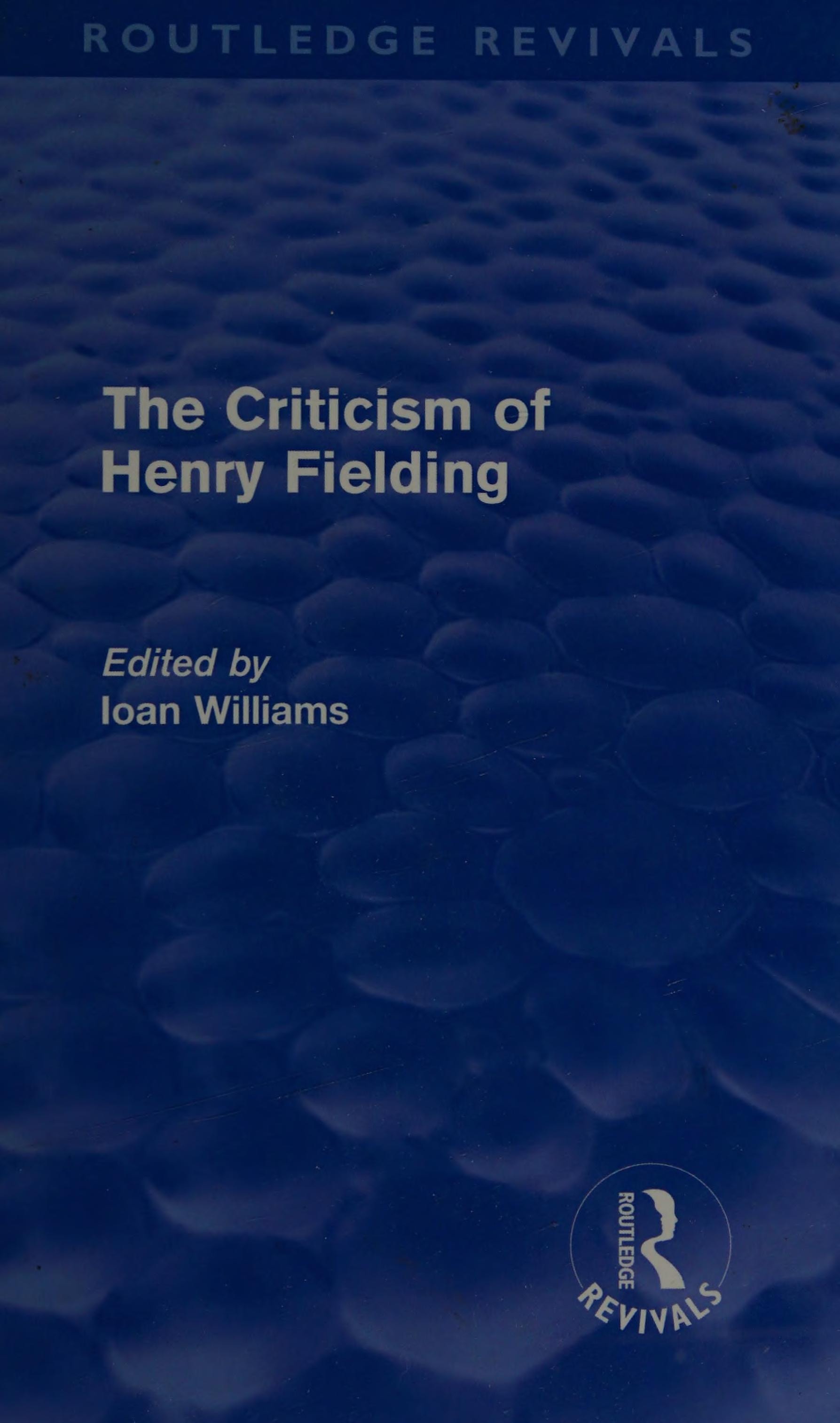 The Criticism of Henry Fielding