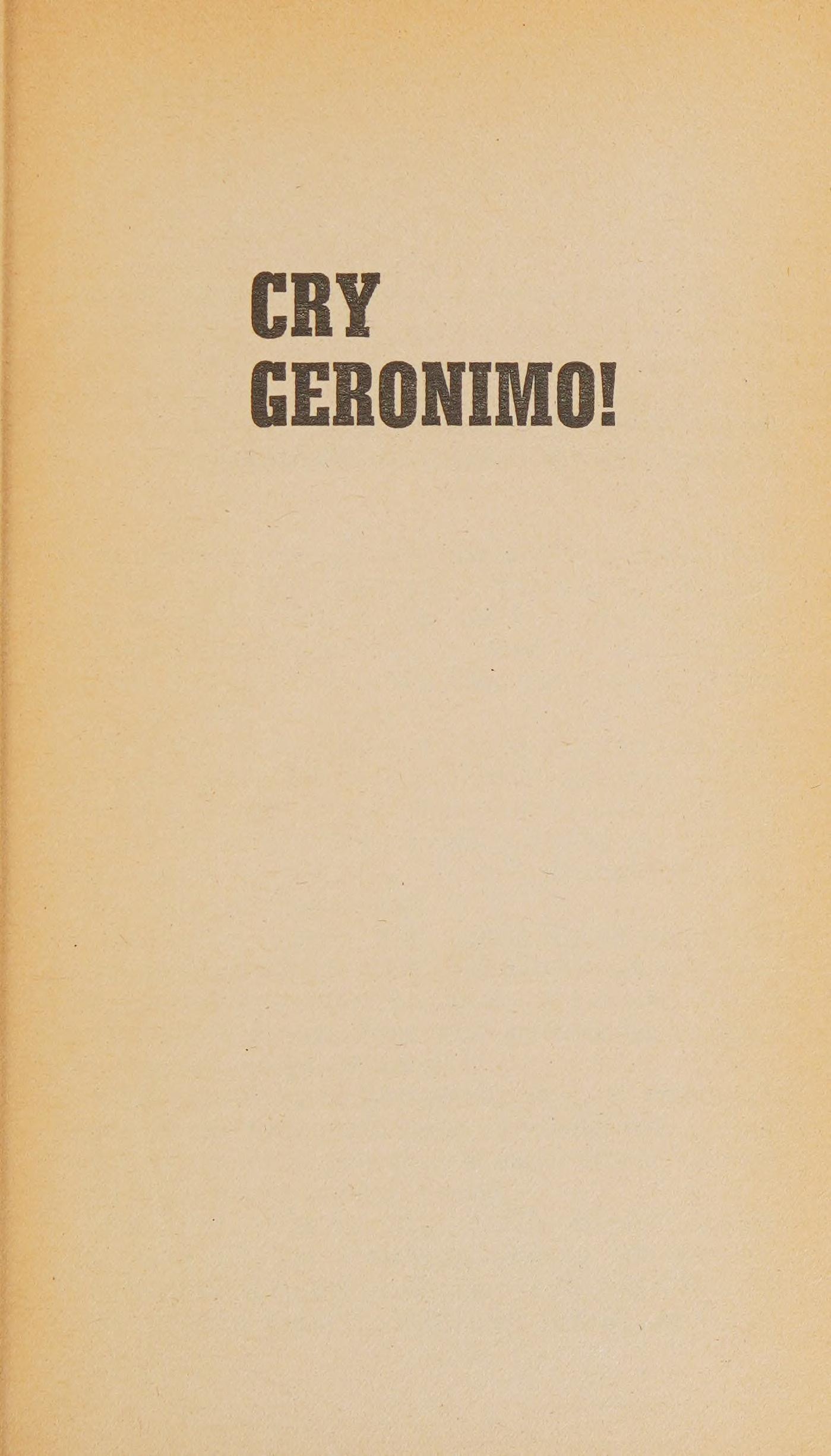 Cry Geronimo