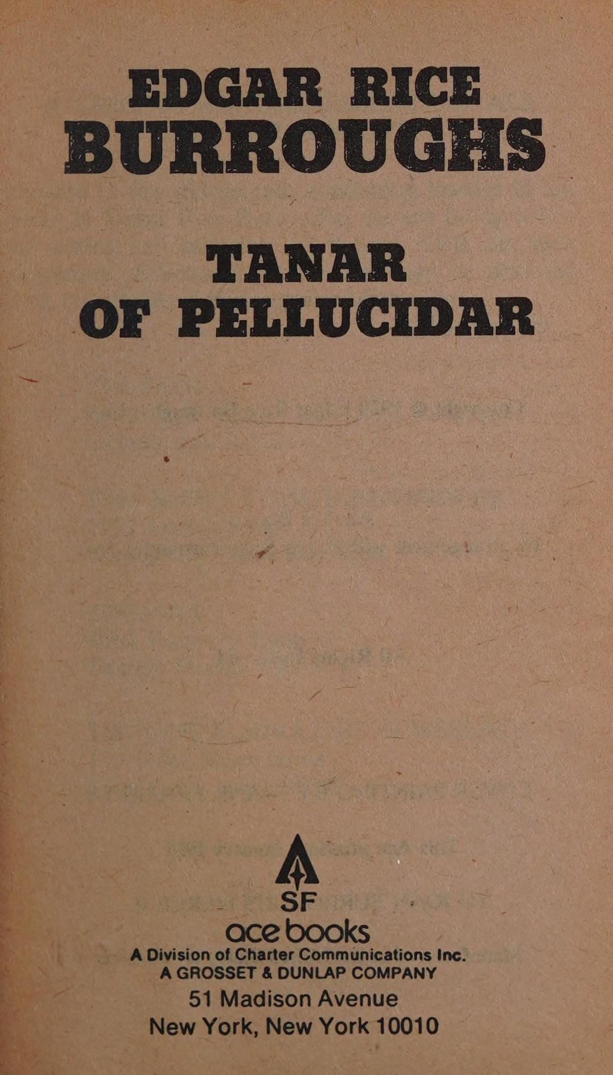 Tanar of Pellucidar