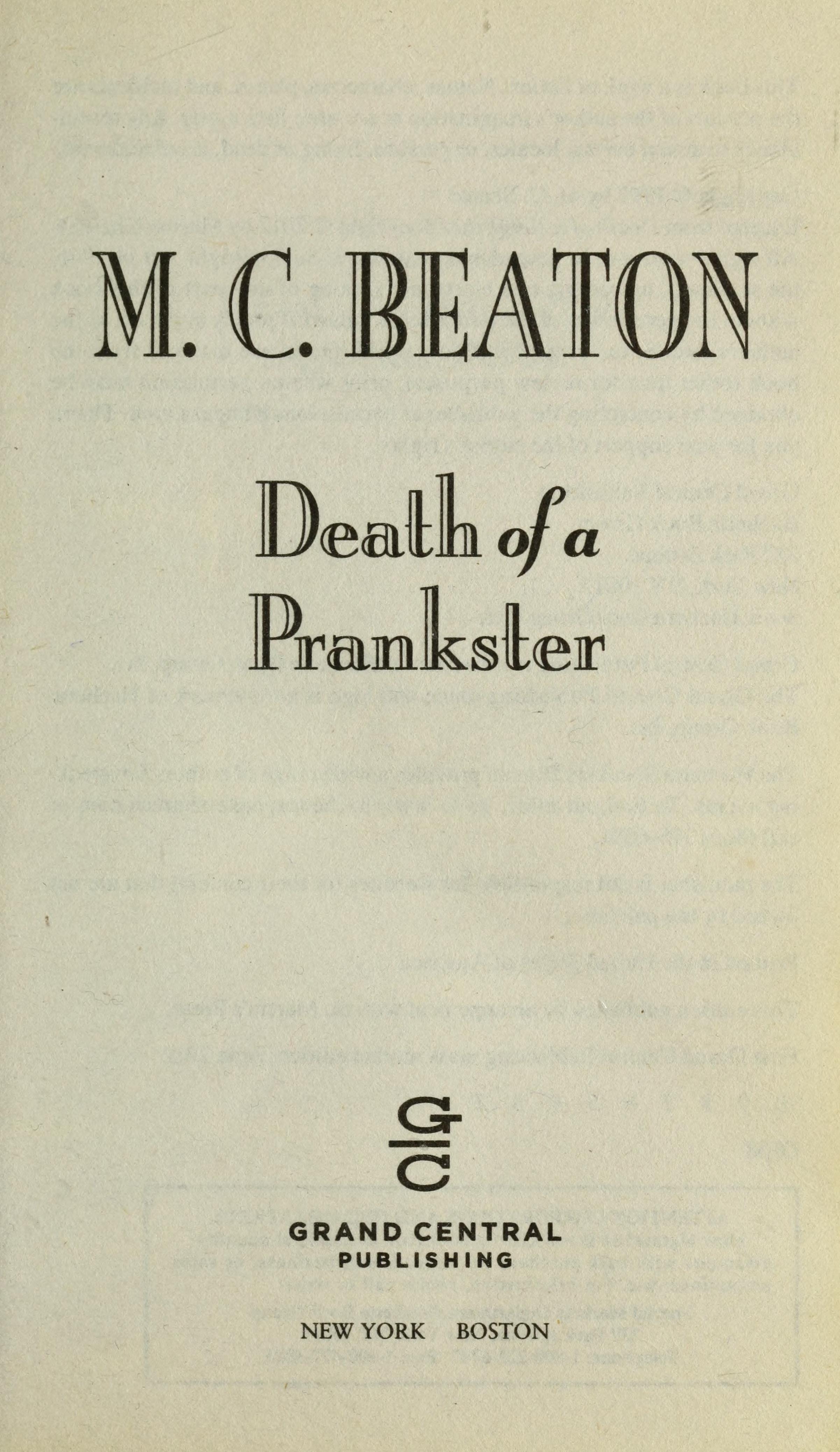Death of a Prankster