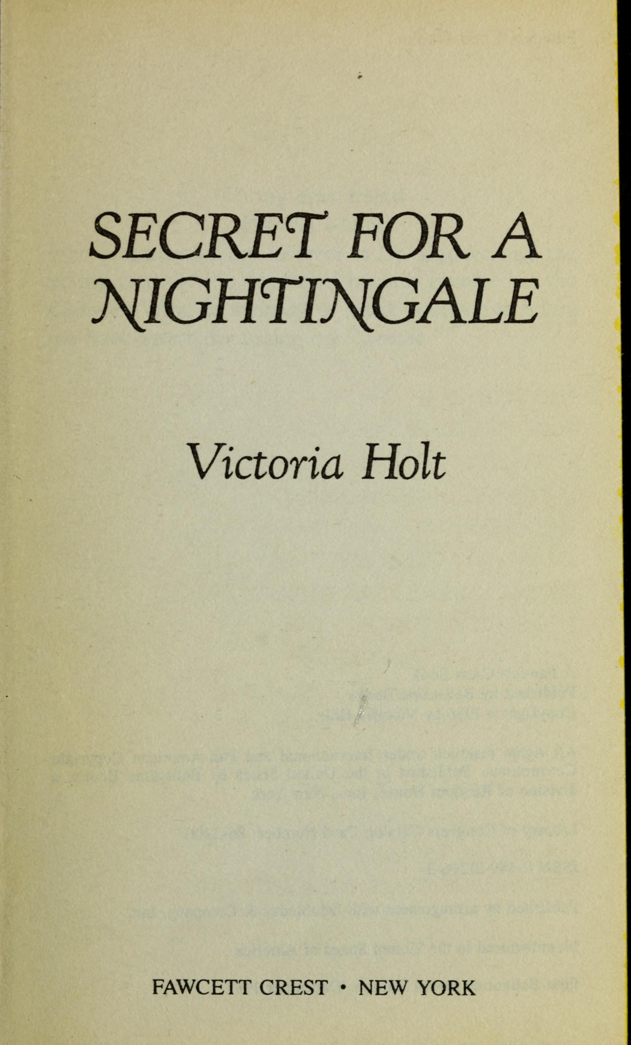 Secret for a Nightingale