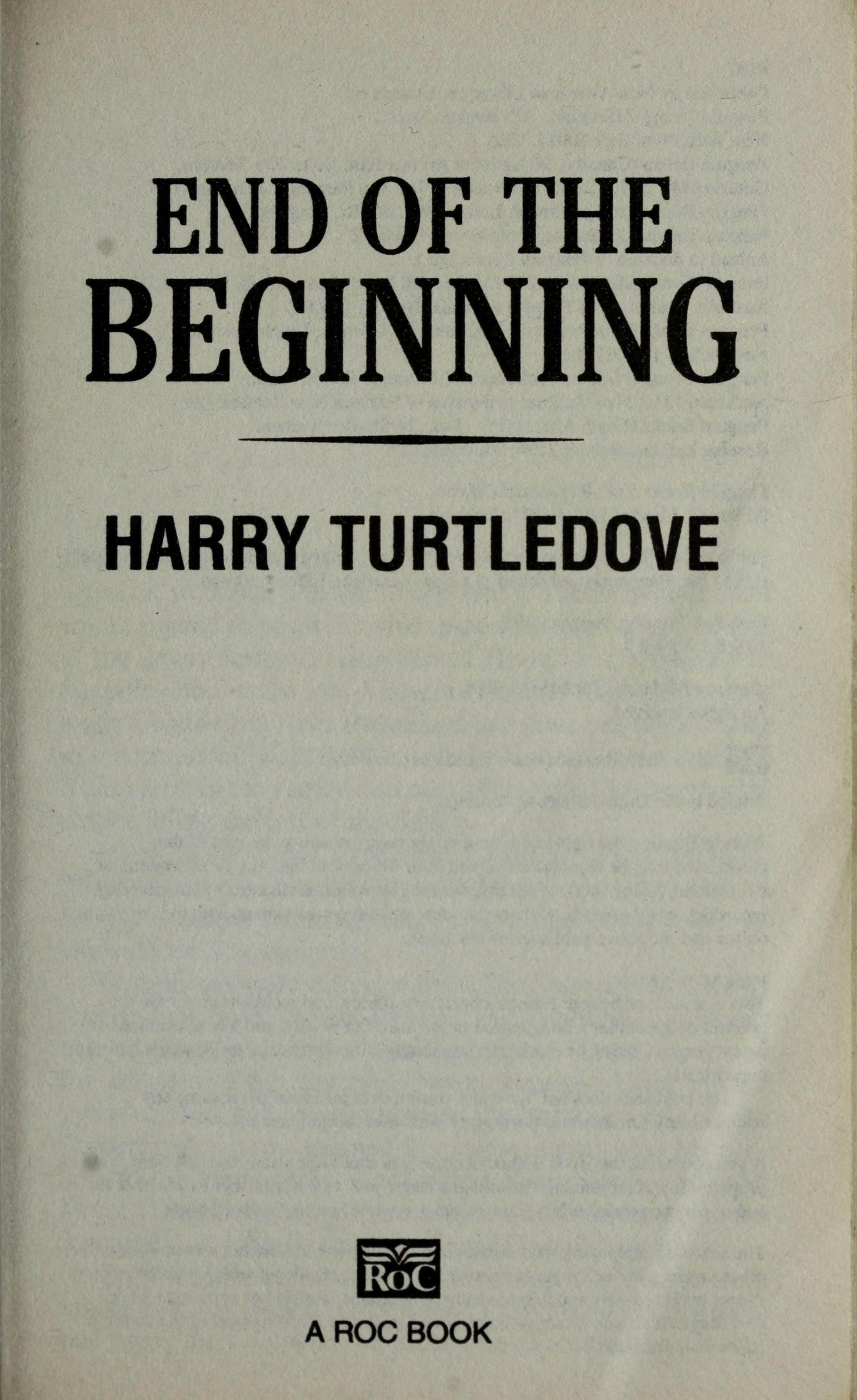 End of the Beginning