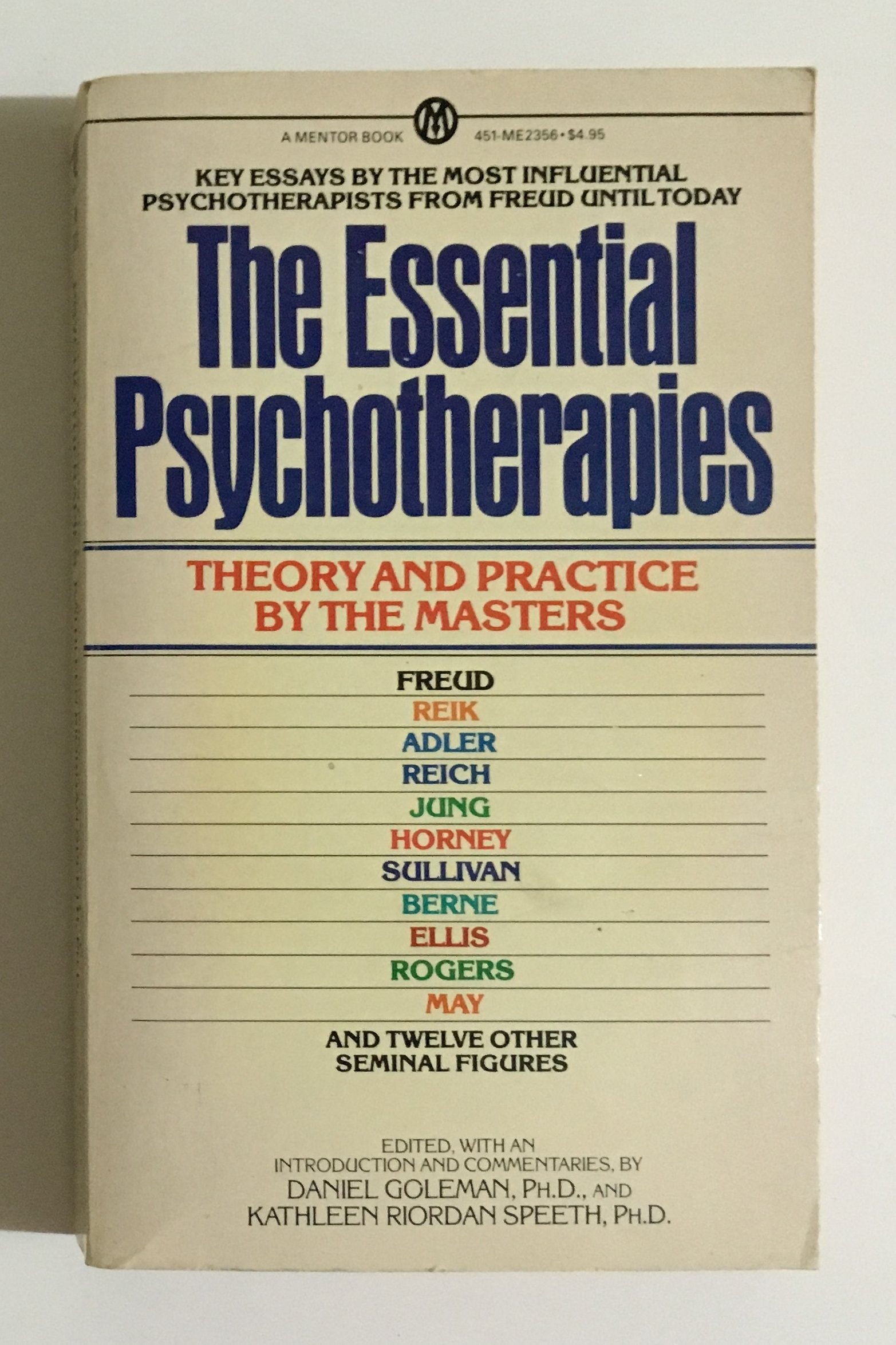 The Essential Psychotherapies Theory and Practice by the Masters