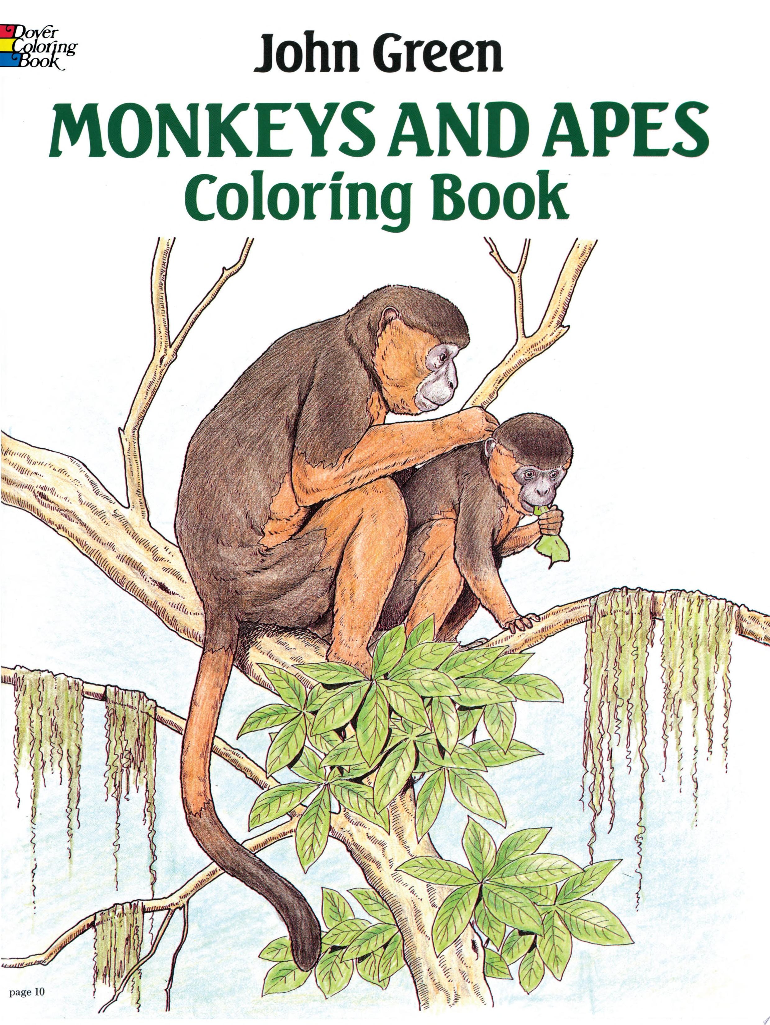 Monkeys and Apes-Coloring Book