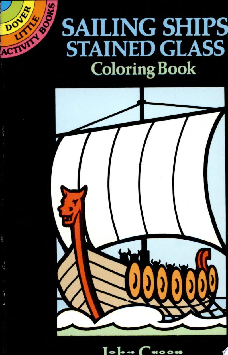 Sailing Ships Stained Glass Coloring Book