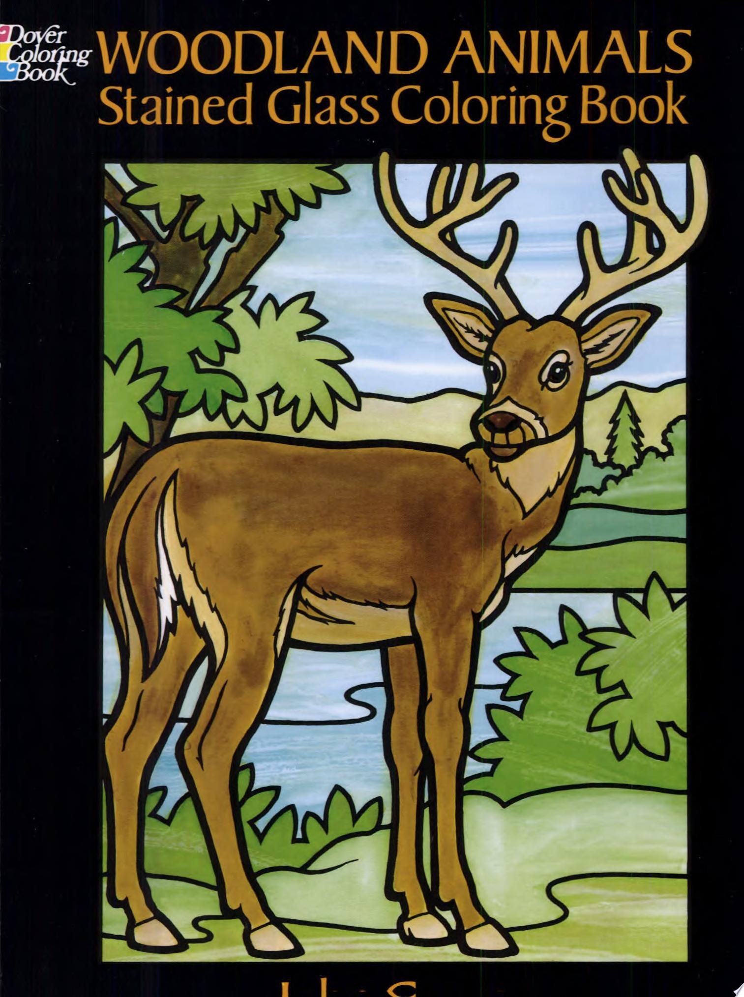 Woodland Animals Stained Glass Coloring Book