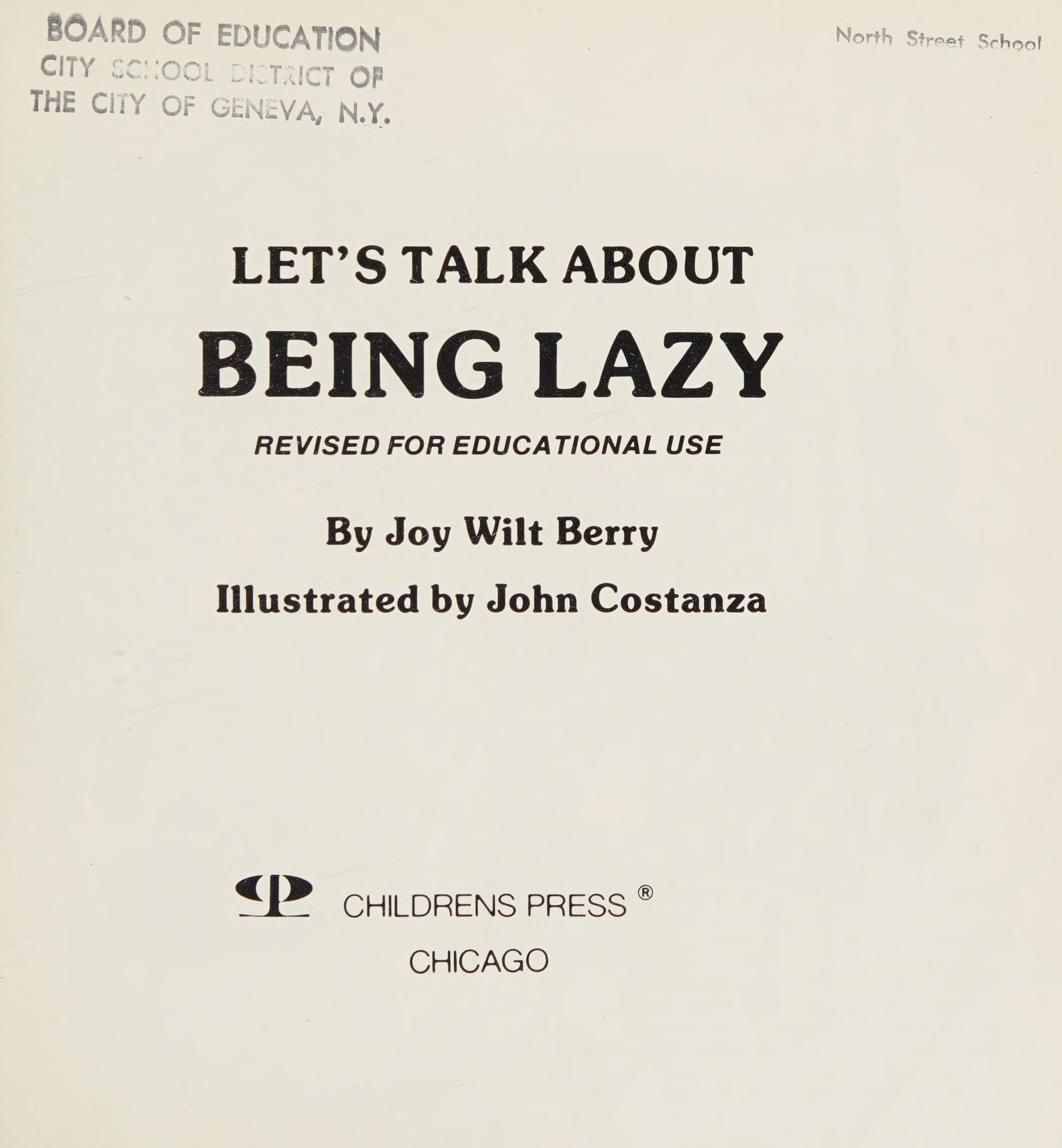 Being Lazy